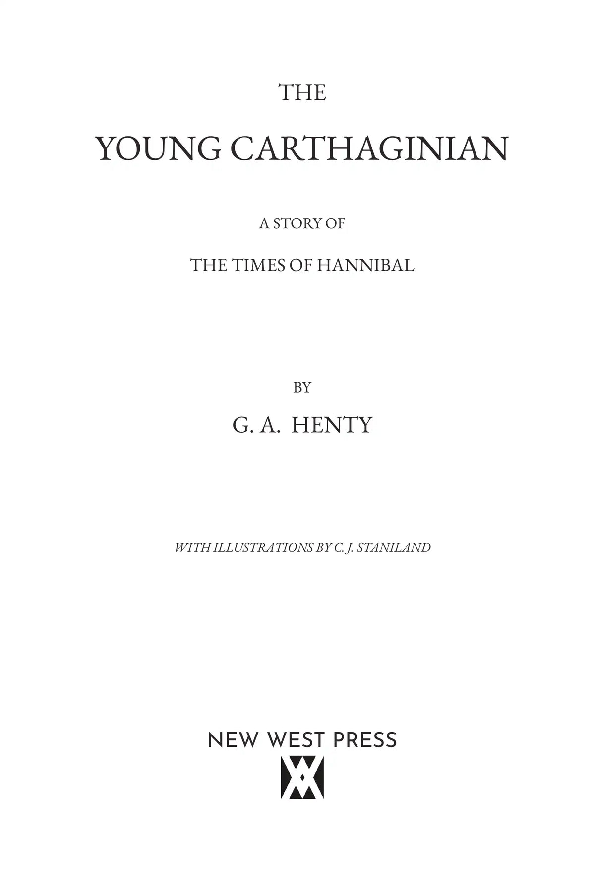 The Young Carthaginian by G. A. Henty — title page