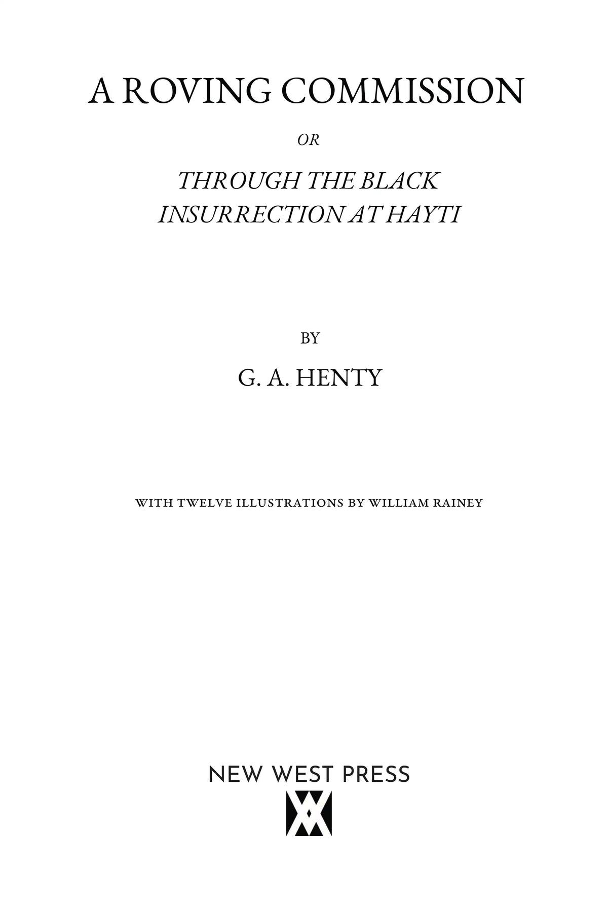 A Roving Commission — Full title page