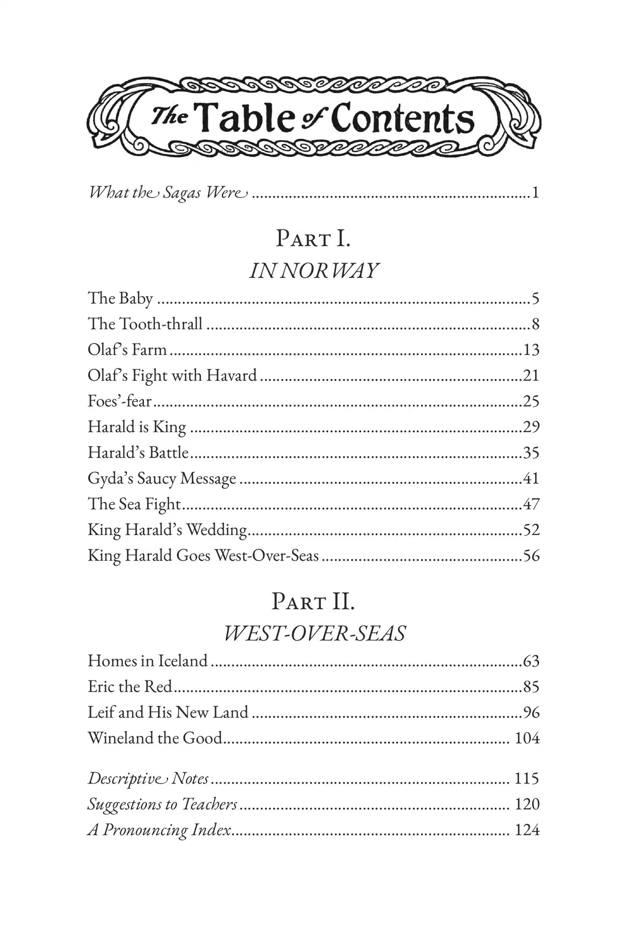 Viking Tales — complete table of contents