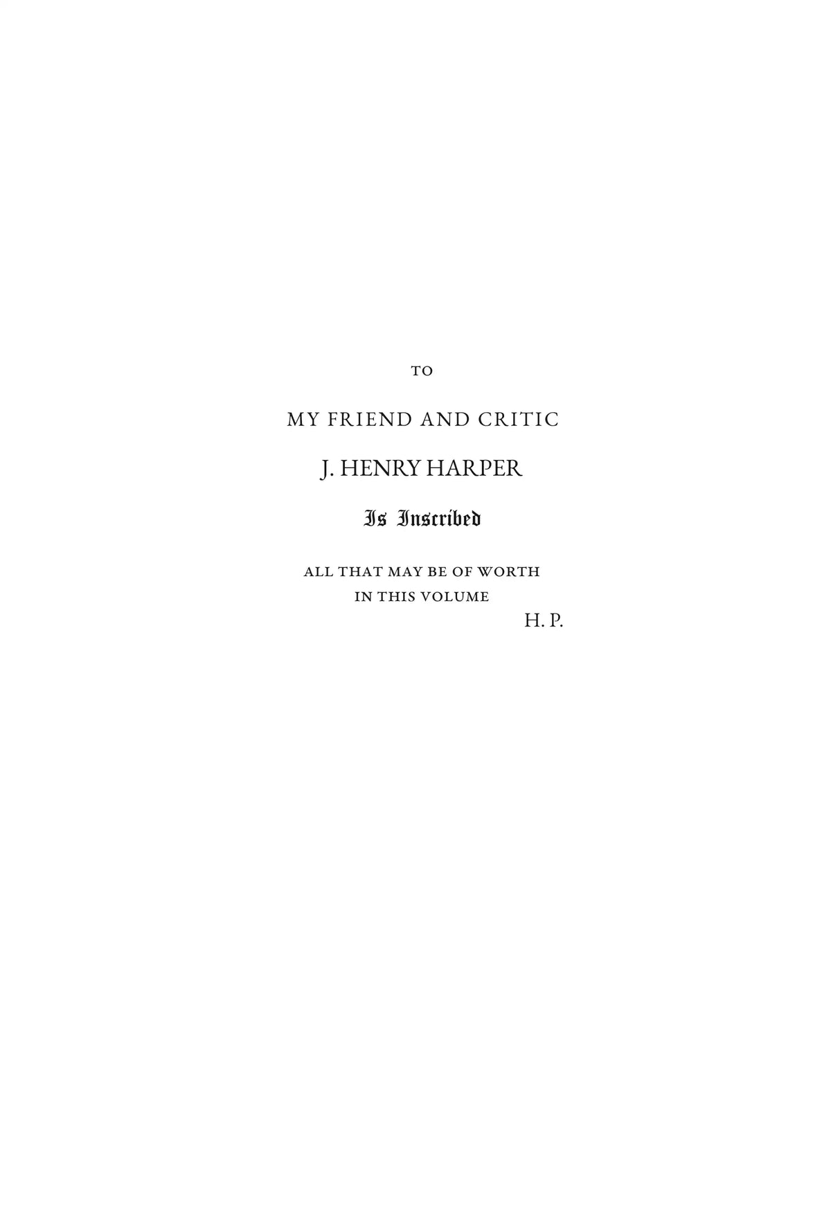 Men of Iron by Howard Pyle — Dedication