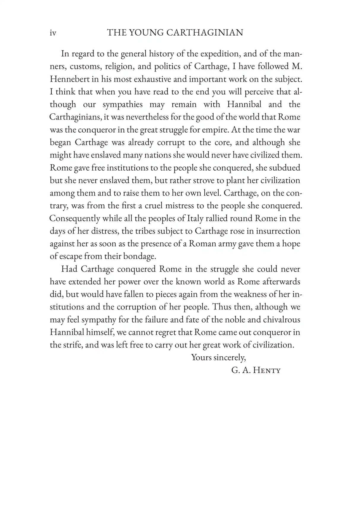 The Young Carthaginian by G. A. Henty — preface 2