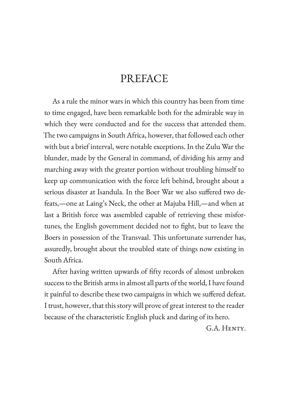 The Young Colonists by G. A. Henty — preface