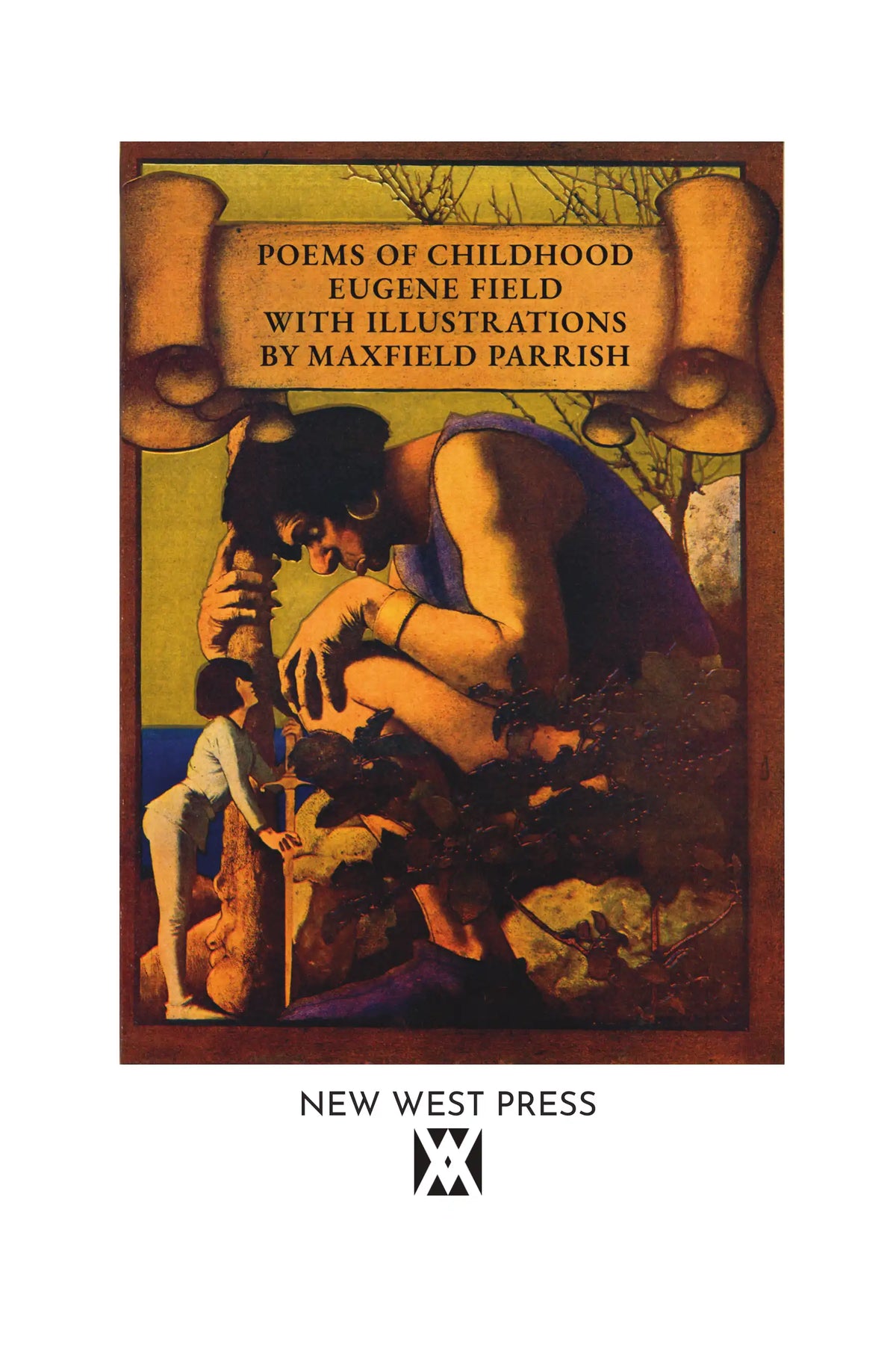Poems of Childhood by Eugene Field — Full illustrated title page with Eugene Field and Maxfield Parrish
