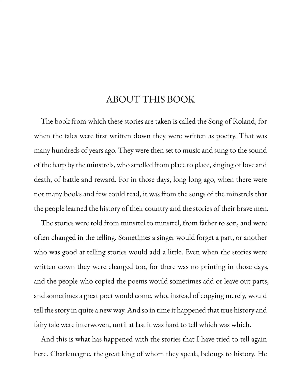 Stories of Roland by H. E. Marshall — About the book, page 1