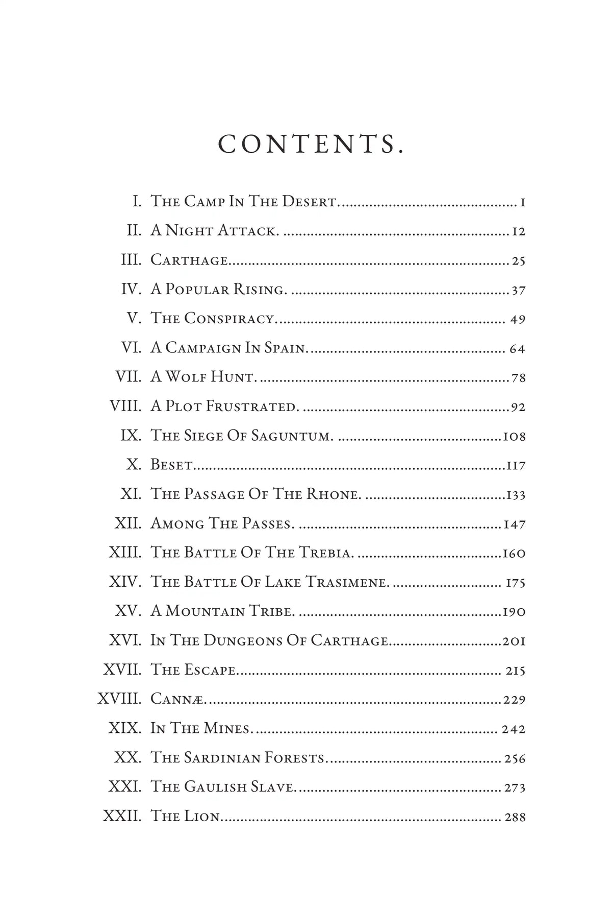 The Young Carthaginian by G. A. Henty — contents