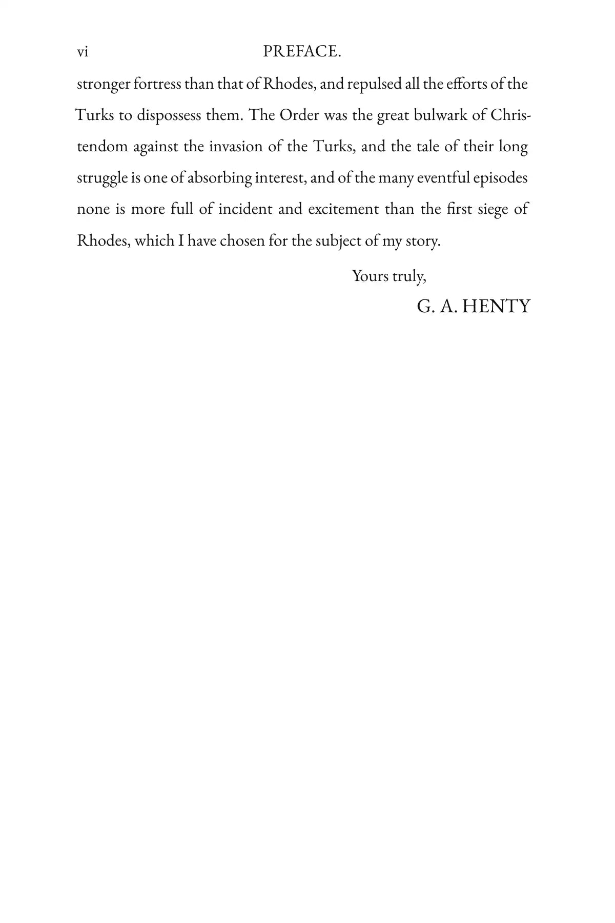A Knight of the White Cross — preface 2