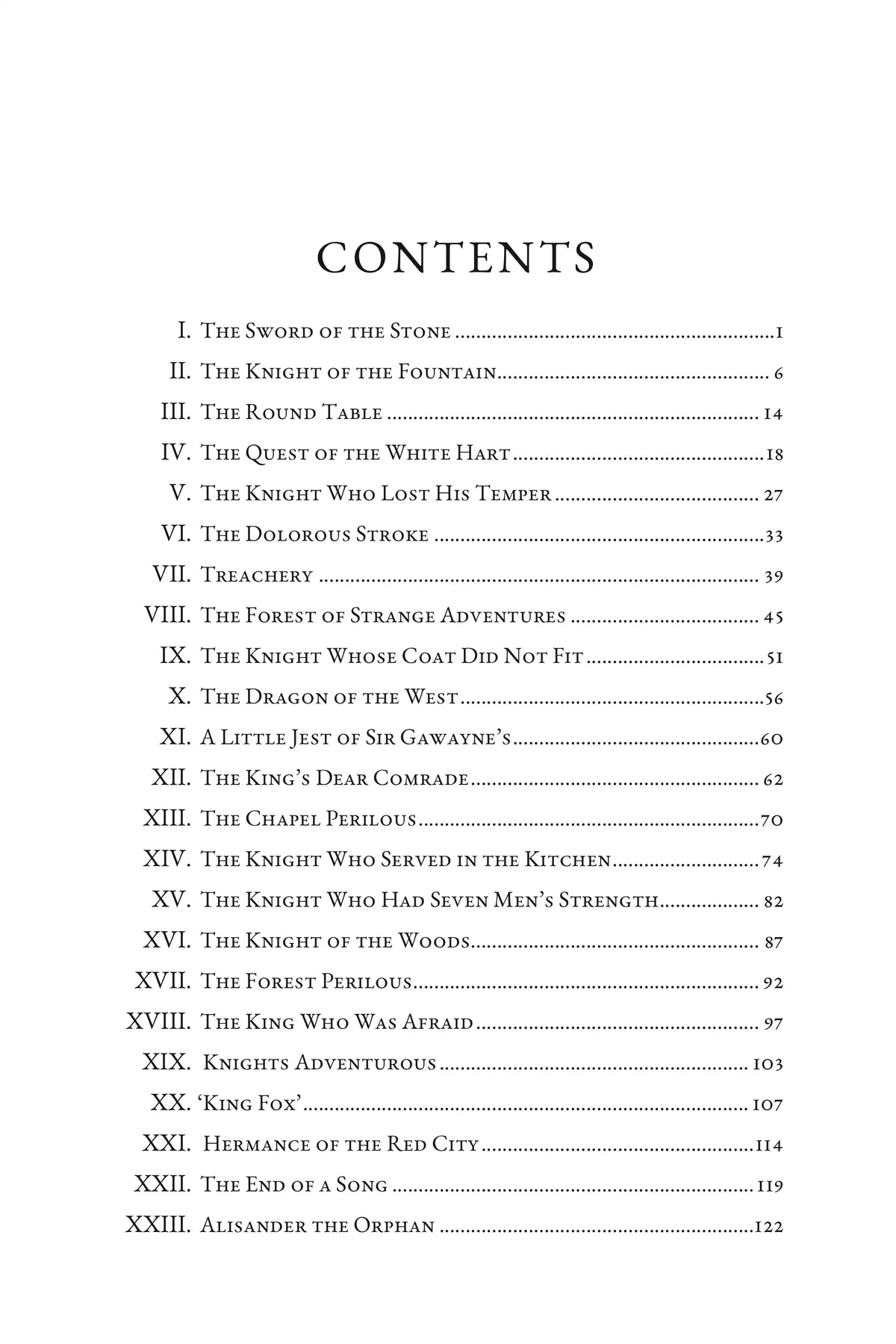 The King Who Never Died — contents 1