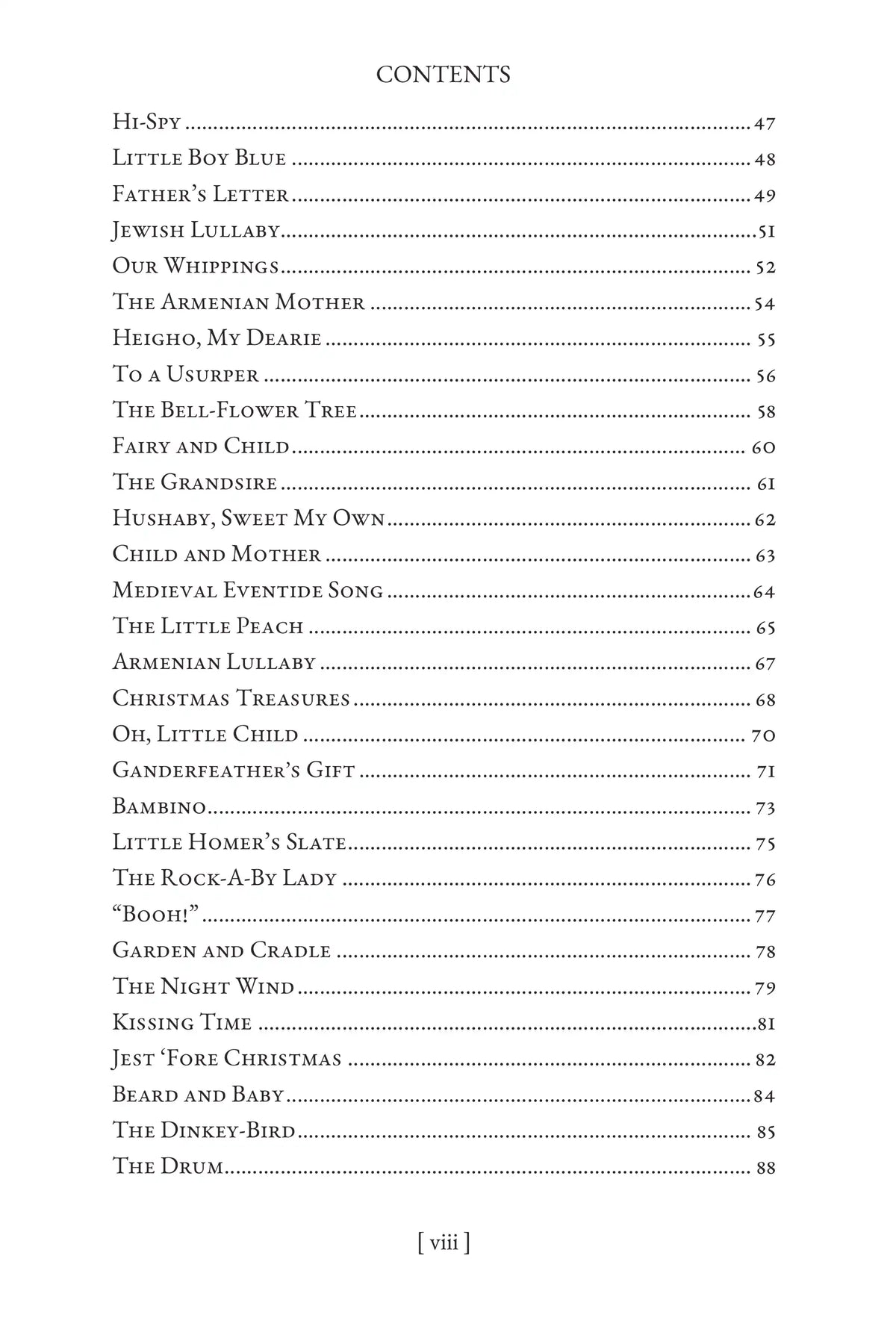 Poems of Childhood by Eugene Field — Table of contents, page 2 of 3