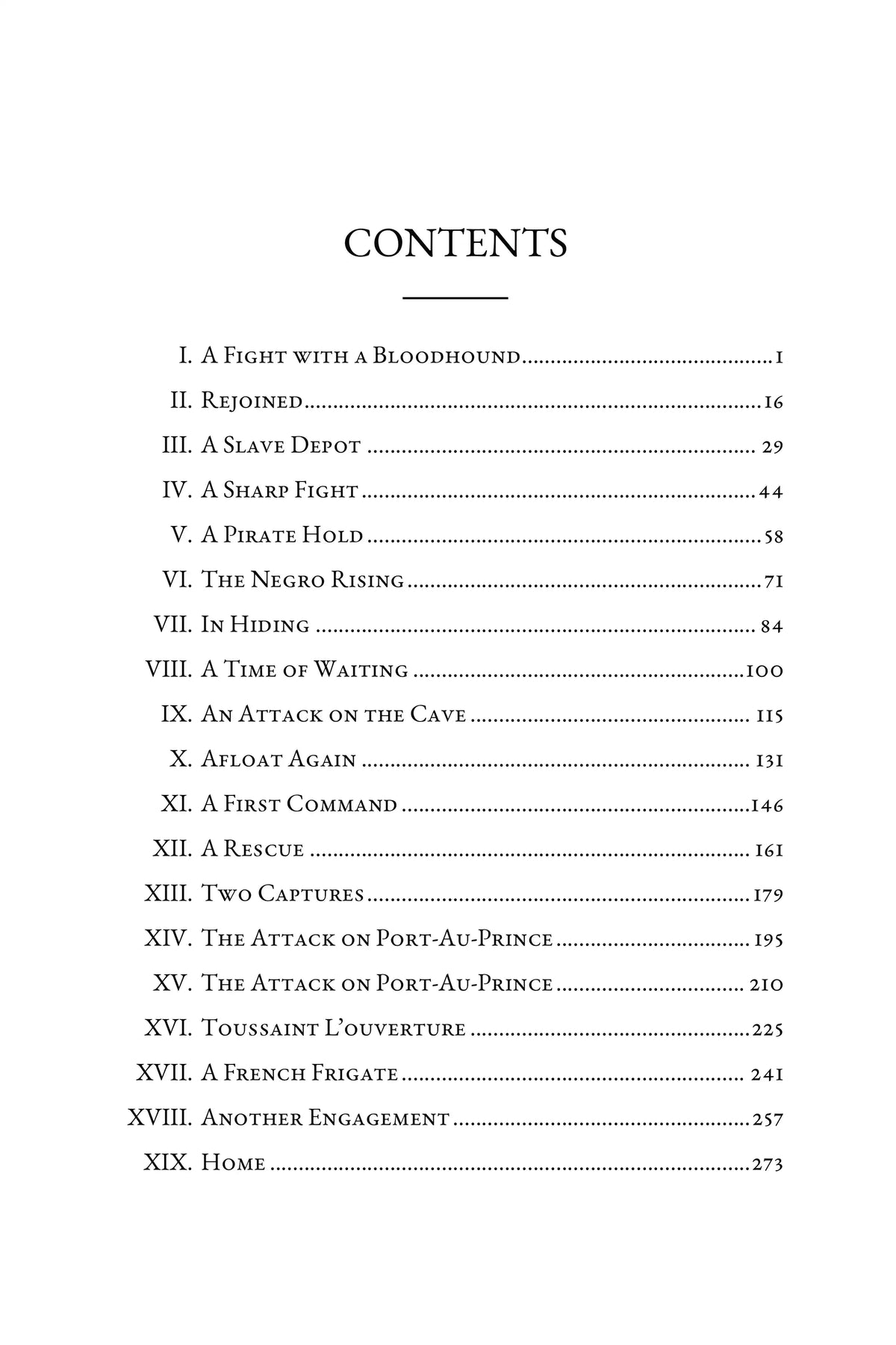 A Roving Commission — Table of contents