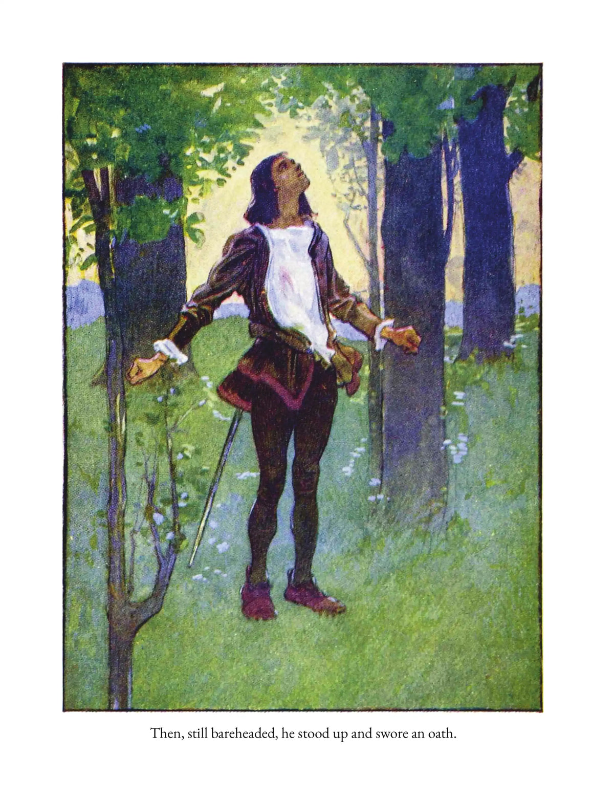 Stories of Robin Hood by H. E. Marshall — Frontispiece illustration