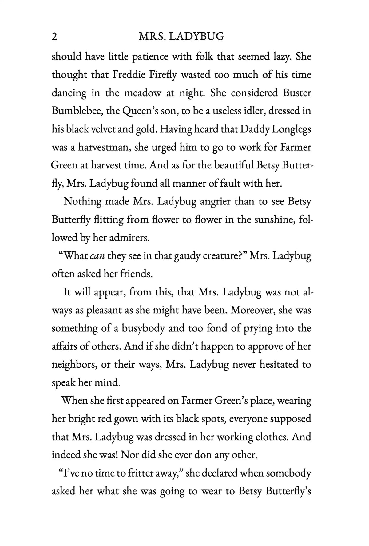The Tale of Mrs. Ladybug — Story page 2