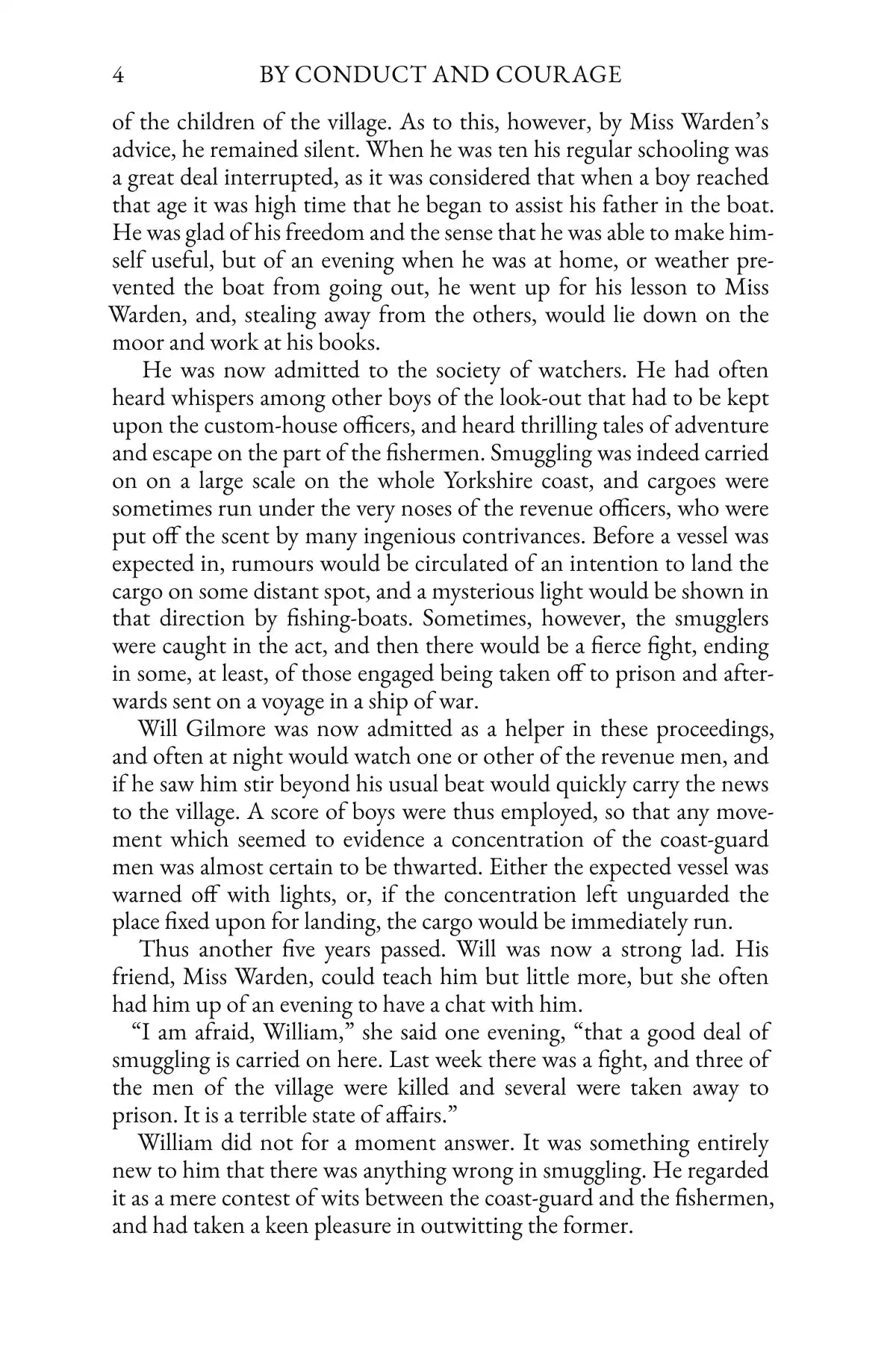 By Conduct and Courage — story page 4