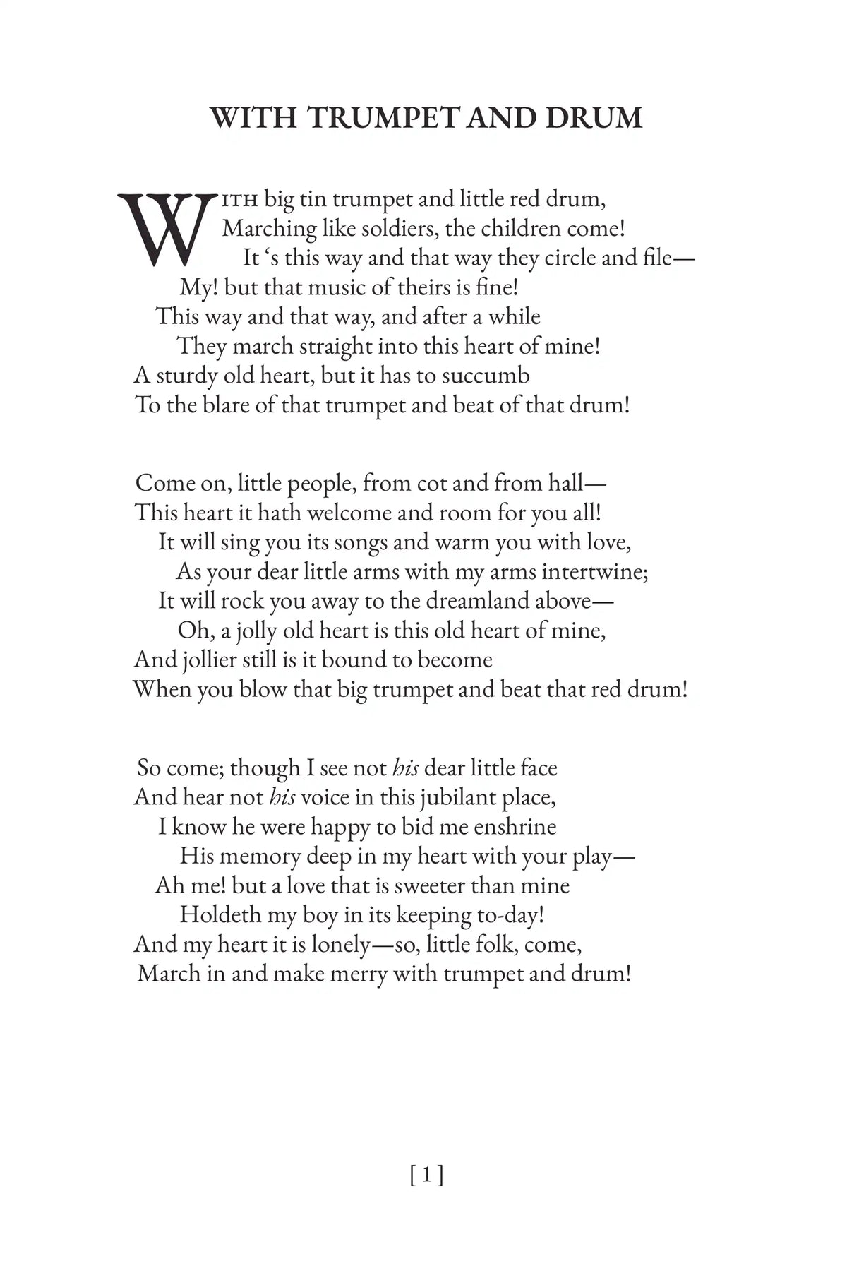 Poems of Childhood by Eugene Field — Printed poem page 1