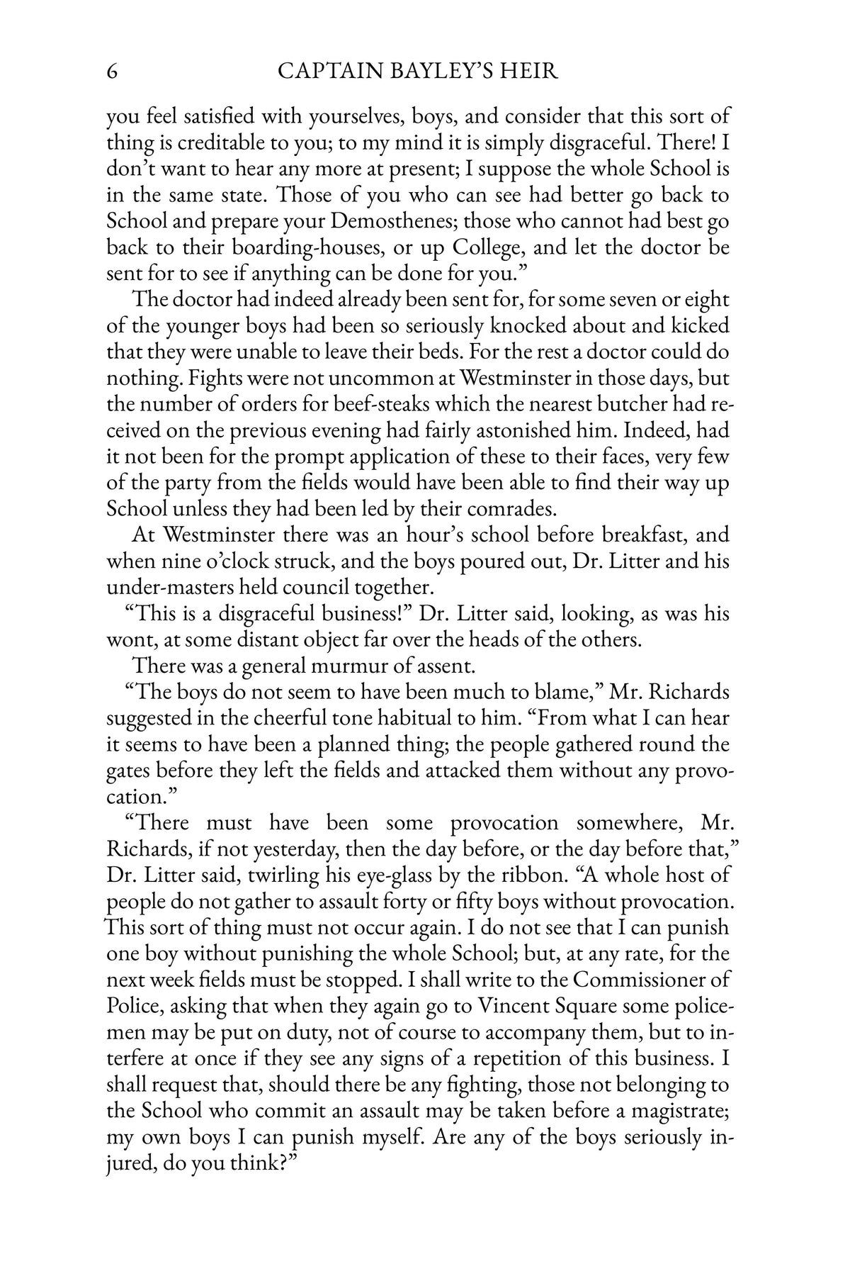 Captain Bayley’s Heir by G. A. Henty — story page 6