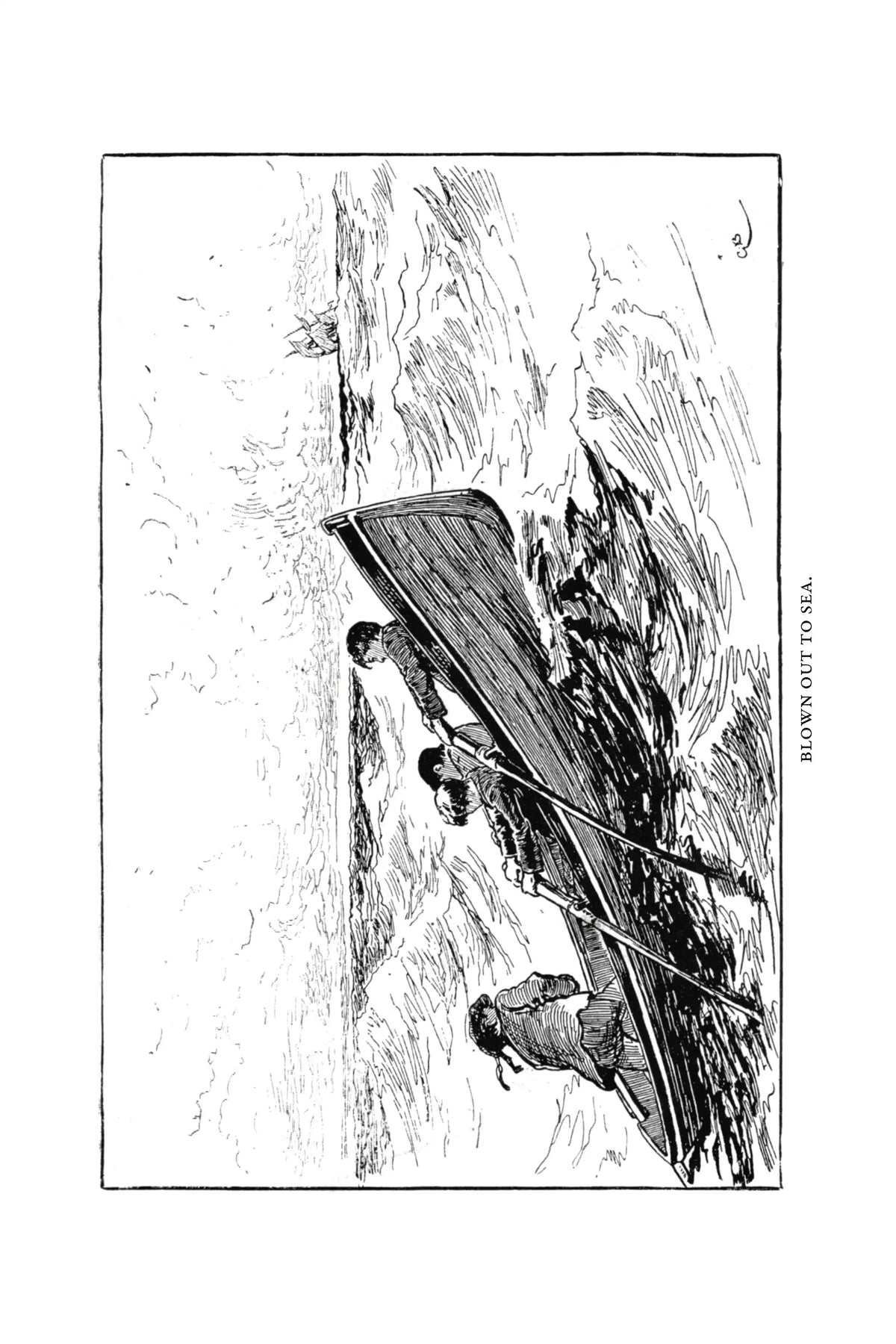 By Sheer Pluck by G. A. Henty — story page 7, Blown out to sea