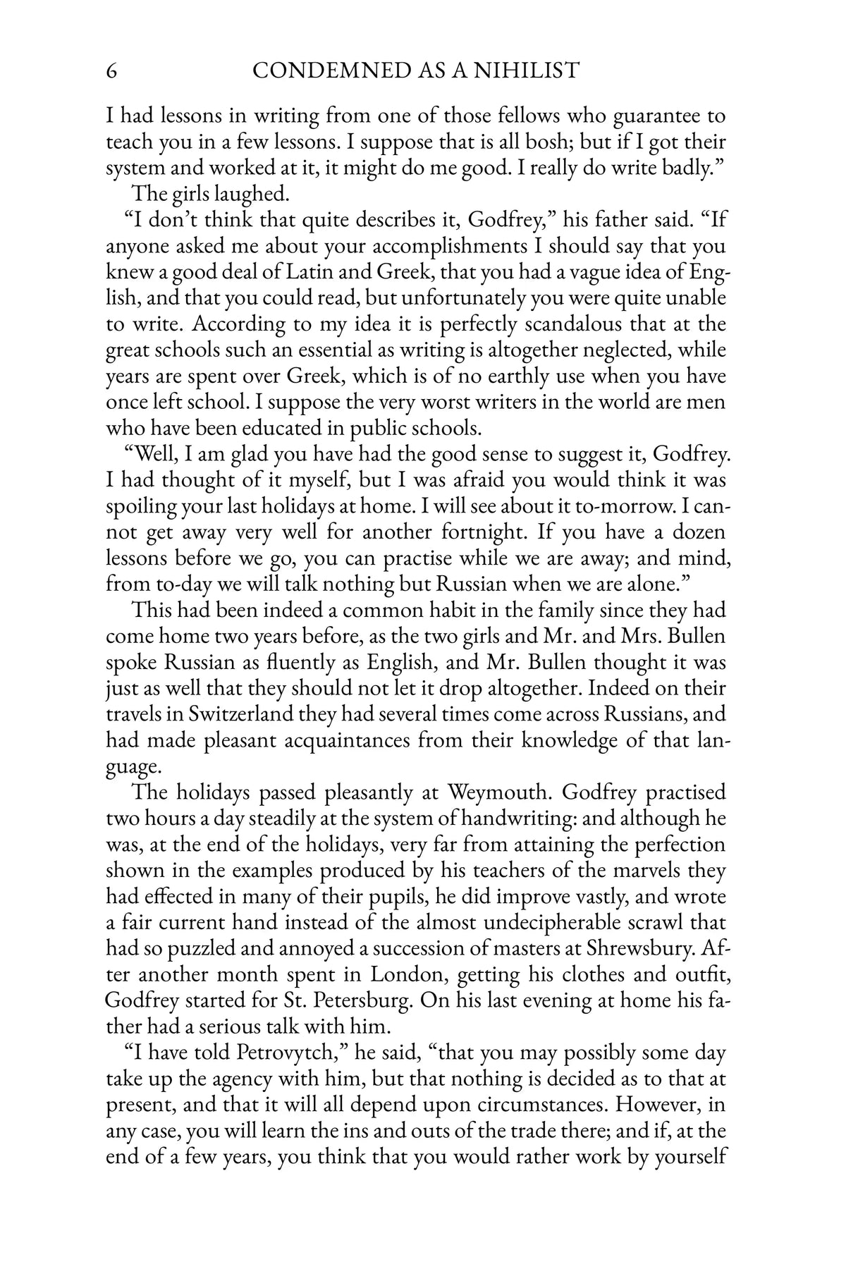 Condemned as a Nihilist by G. A. Henty — story page 6