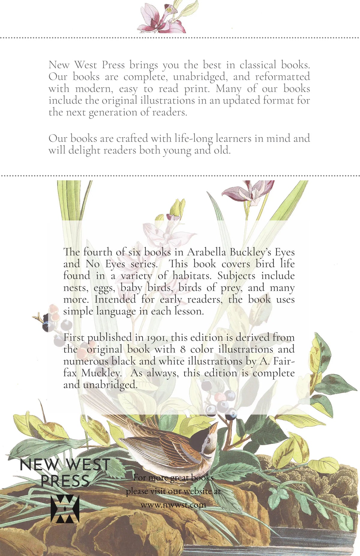 Birds of the Air — Back cover