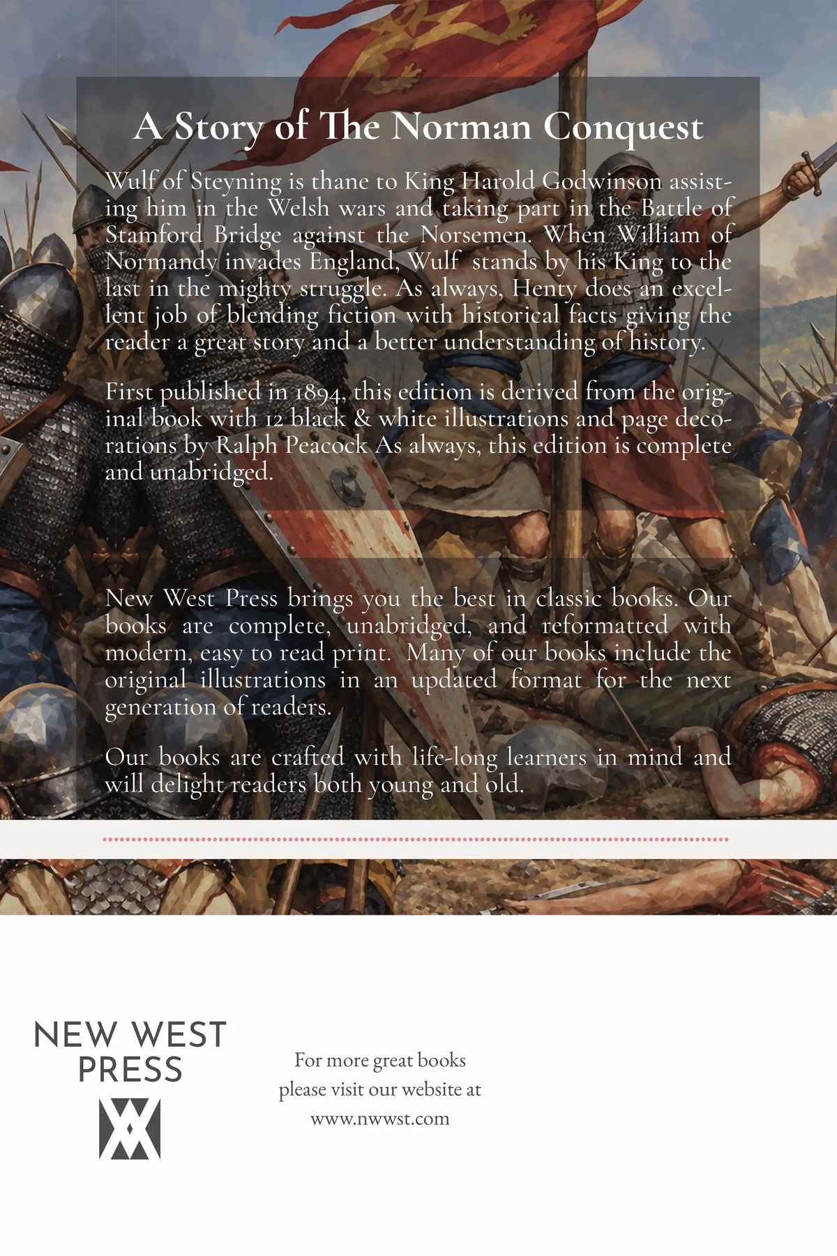Wulf the Saxon — Back cover