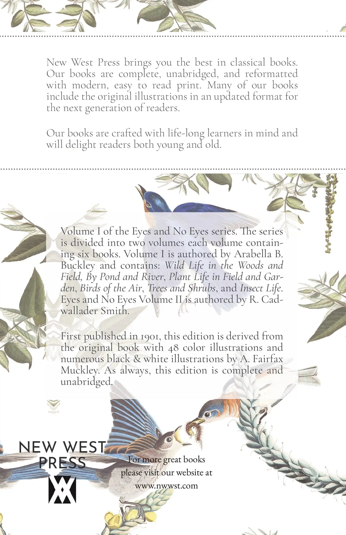 Eyes and No Eyes: Volume I by Arabella Buckley — Back cover