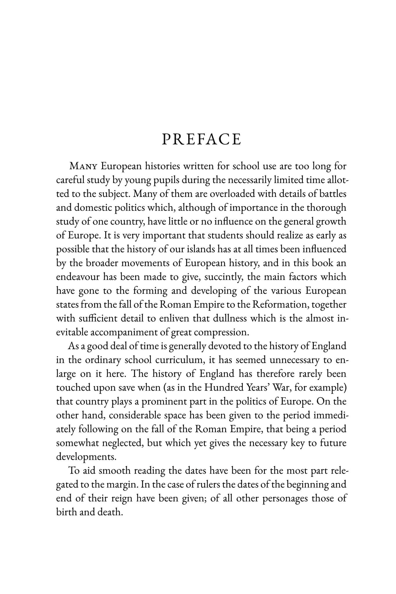 A Short Sketch of European History