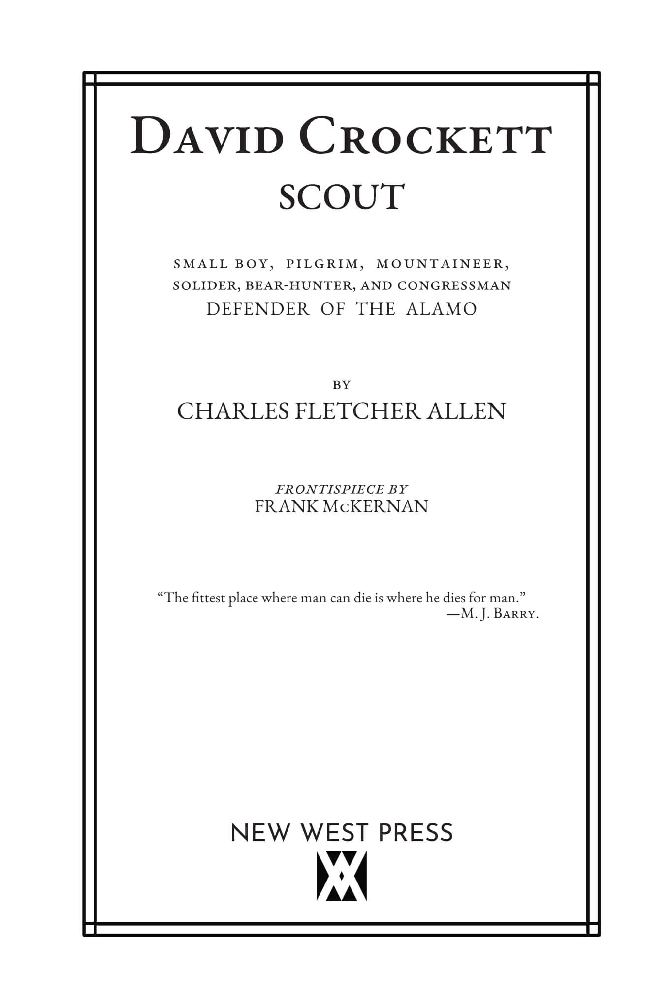 David Crockett, Scout