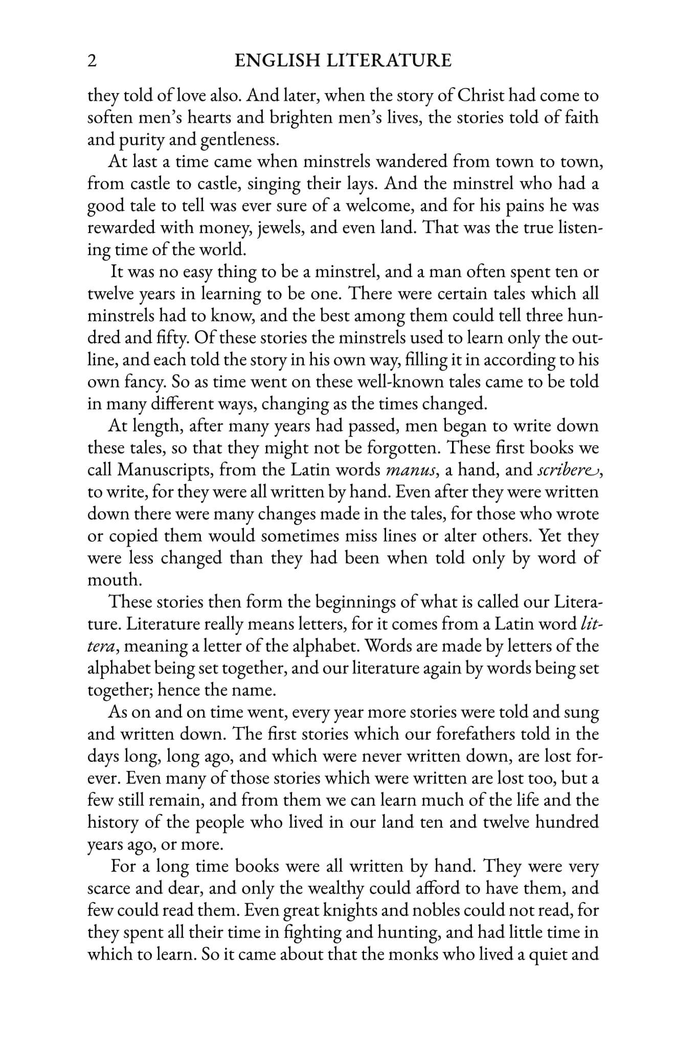 English Literature for Boys and Girls