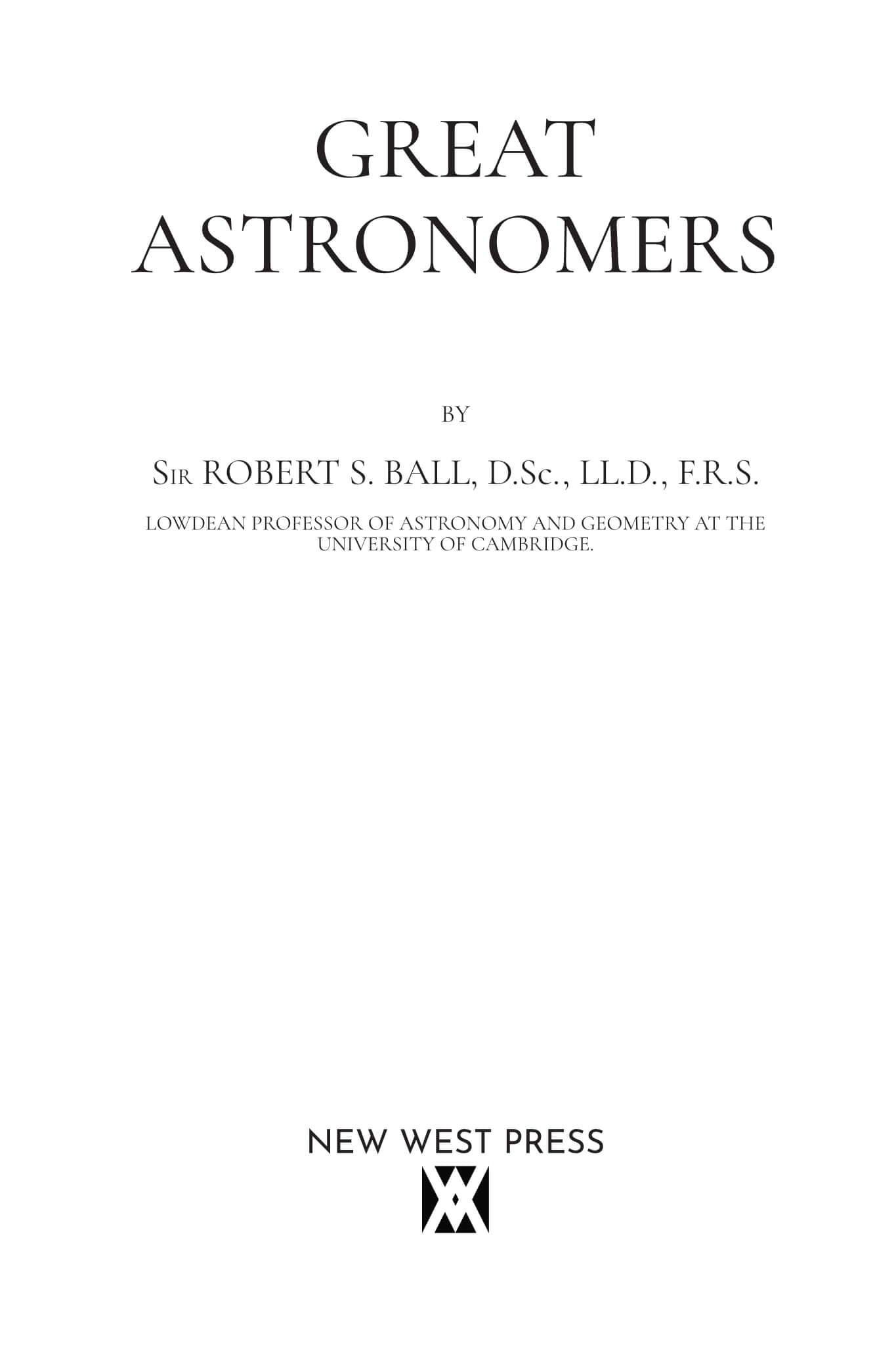 Great Astronomers