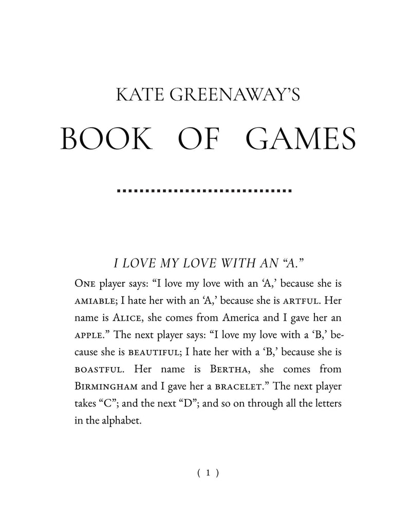 Kate Greenaway's Book of Games