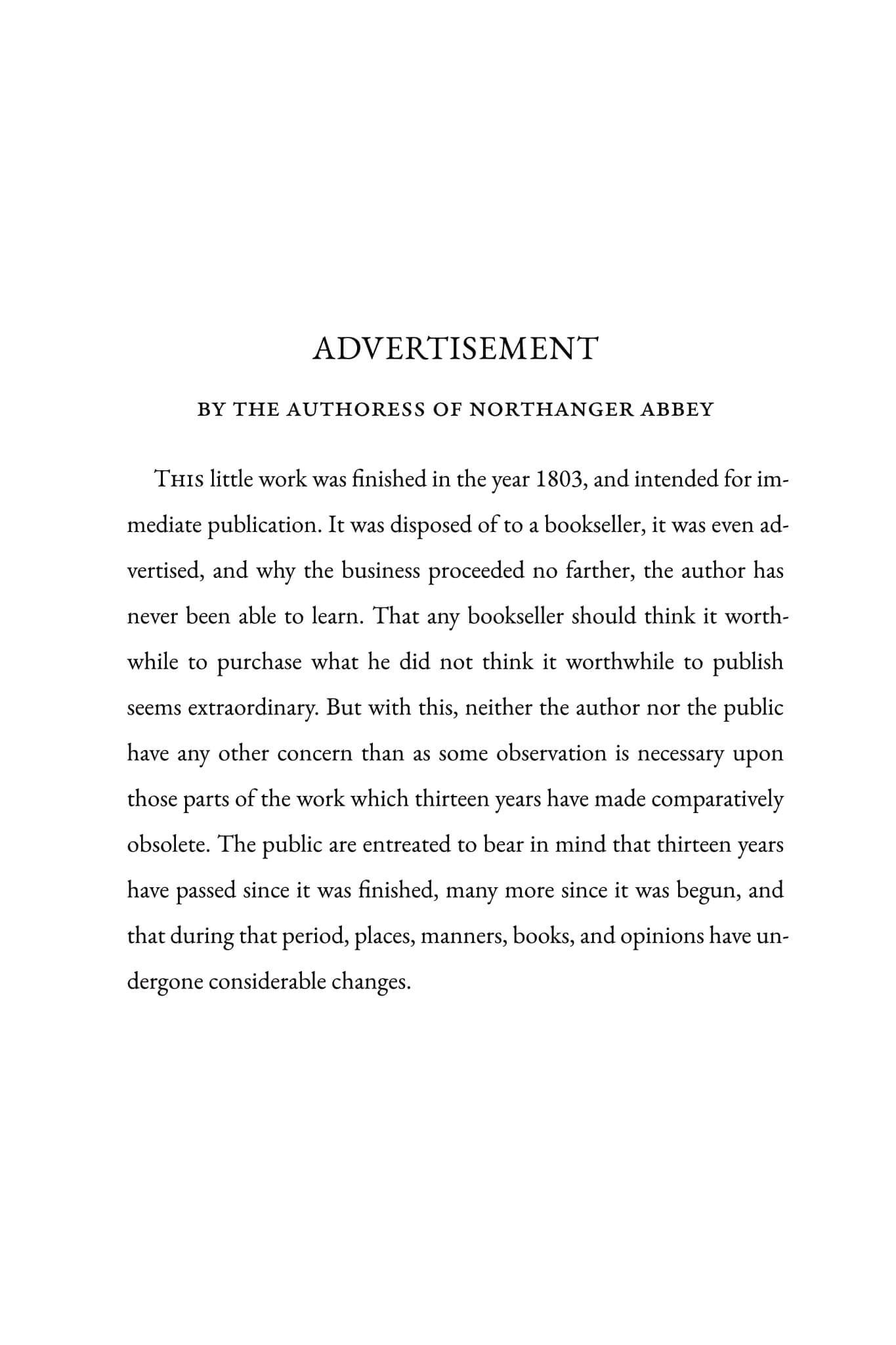 Northanger Abbey