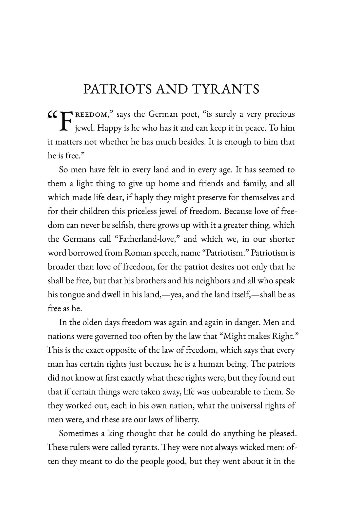 Patriots and Tyrants
