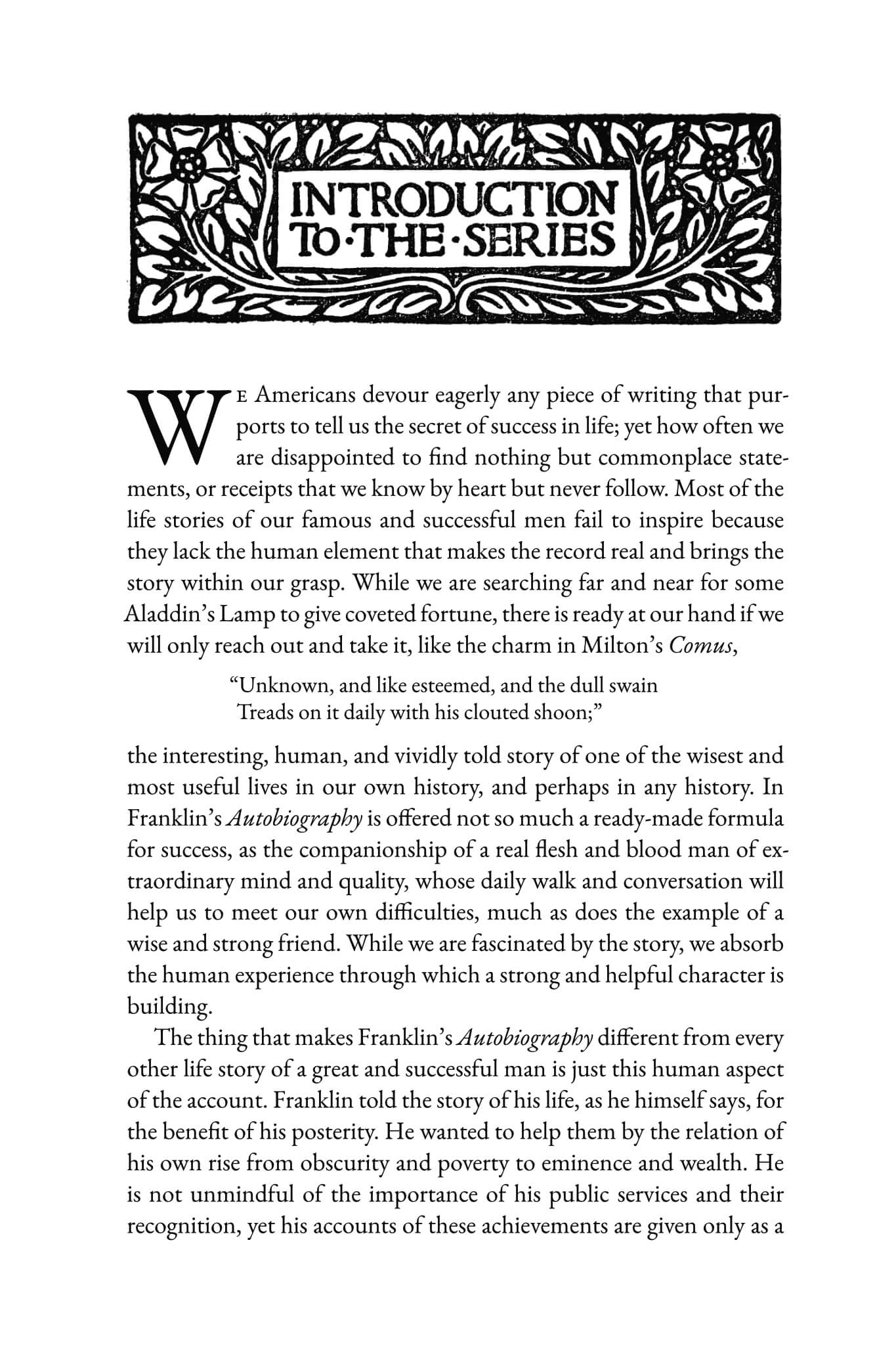 The Autobiography of Benjamin Franklin
