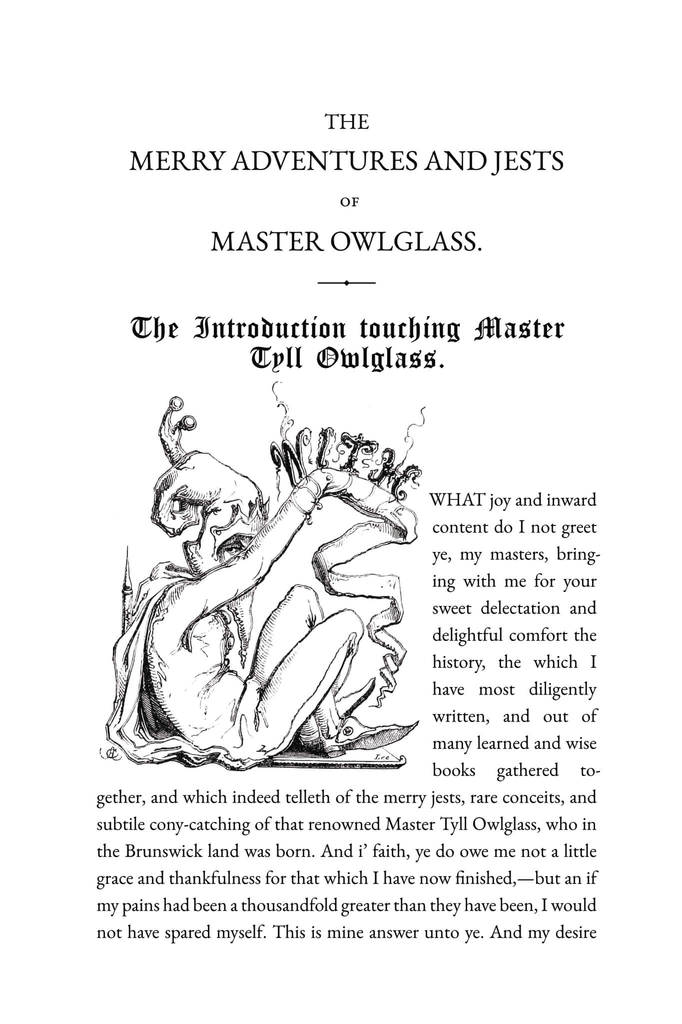 The Marvellous Adventures and Rare Conceits of Master Tyll Owlglass