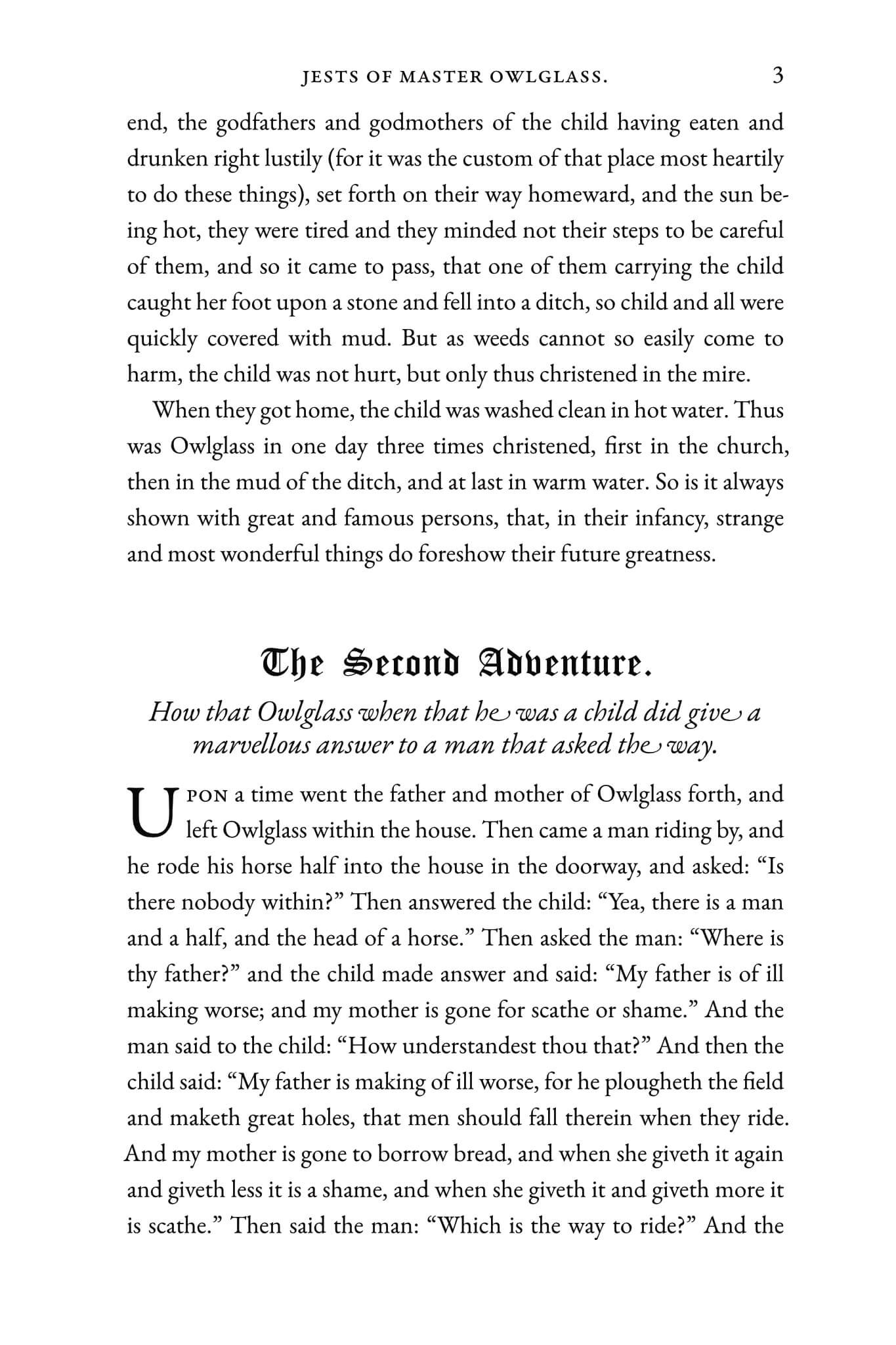 The Marvellous Adventures and Rare Conceits of Master Tyll Owlglass