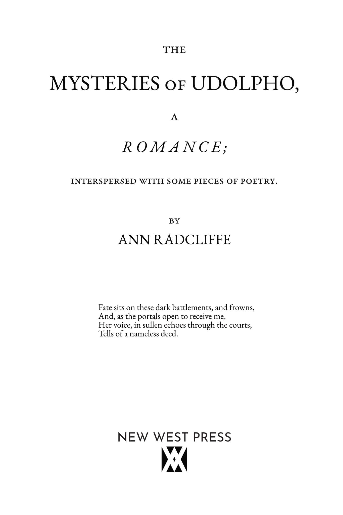 The Mysteries of Udolpho