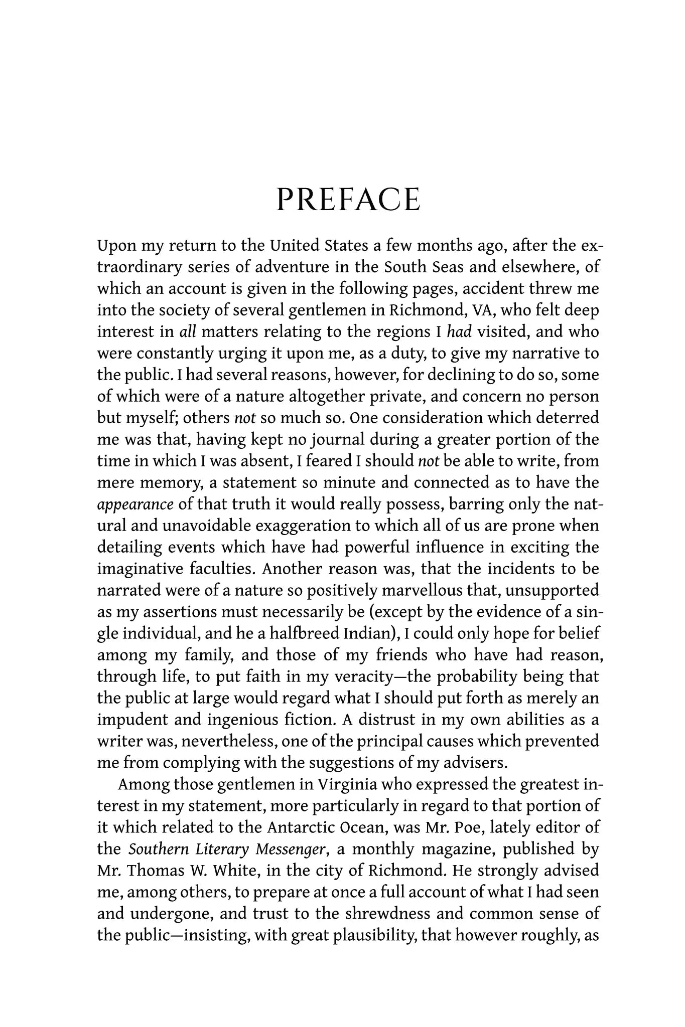 The Narrative of Arthur Gordon Pym of Nantucket