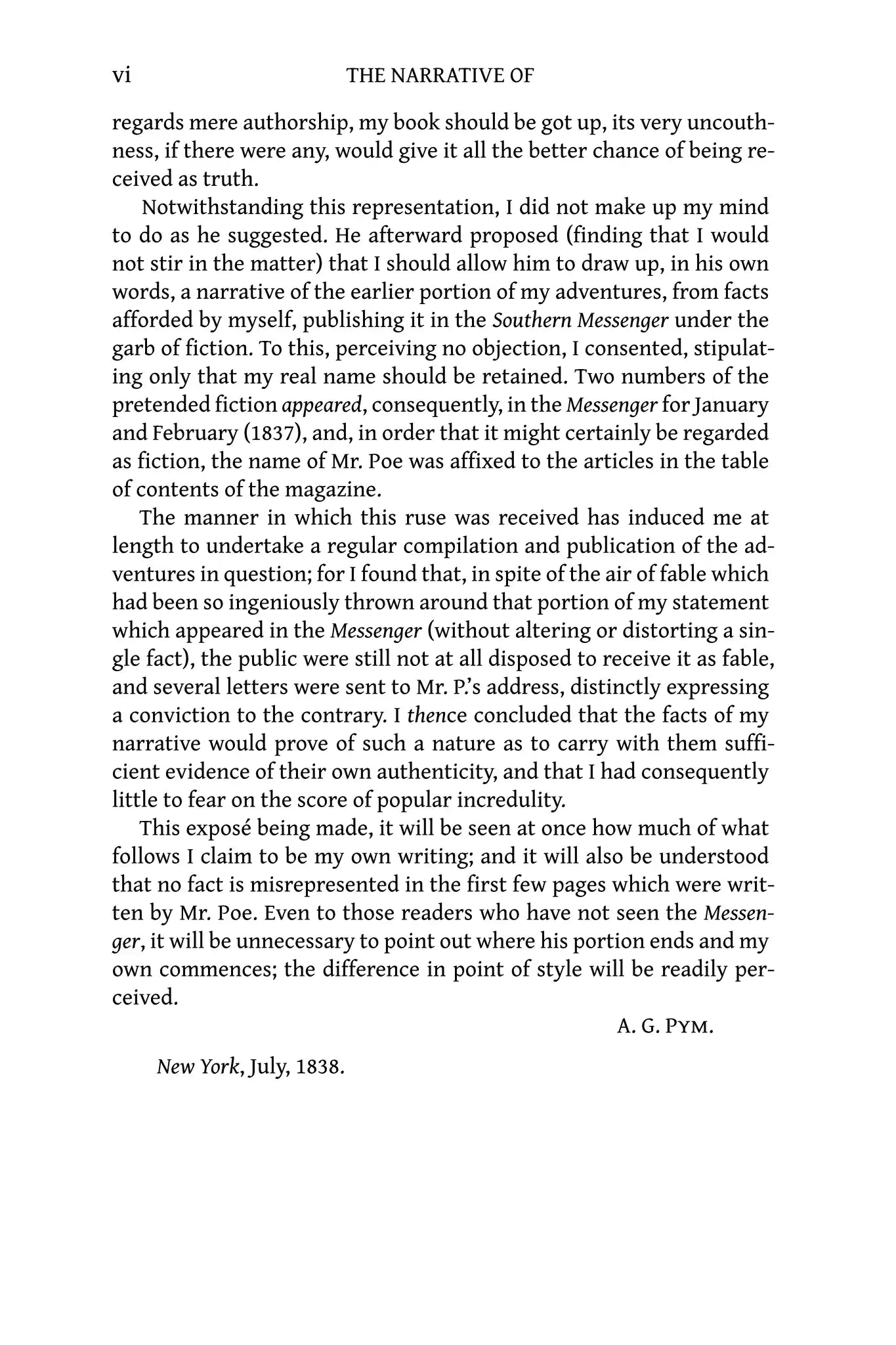 The Narrative of Arthur Gordon Pym of Nantucket