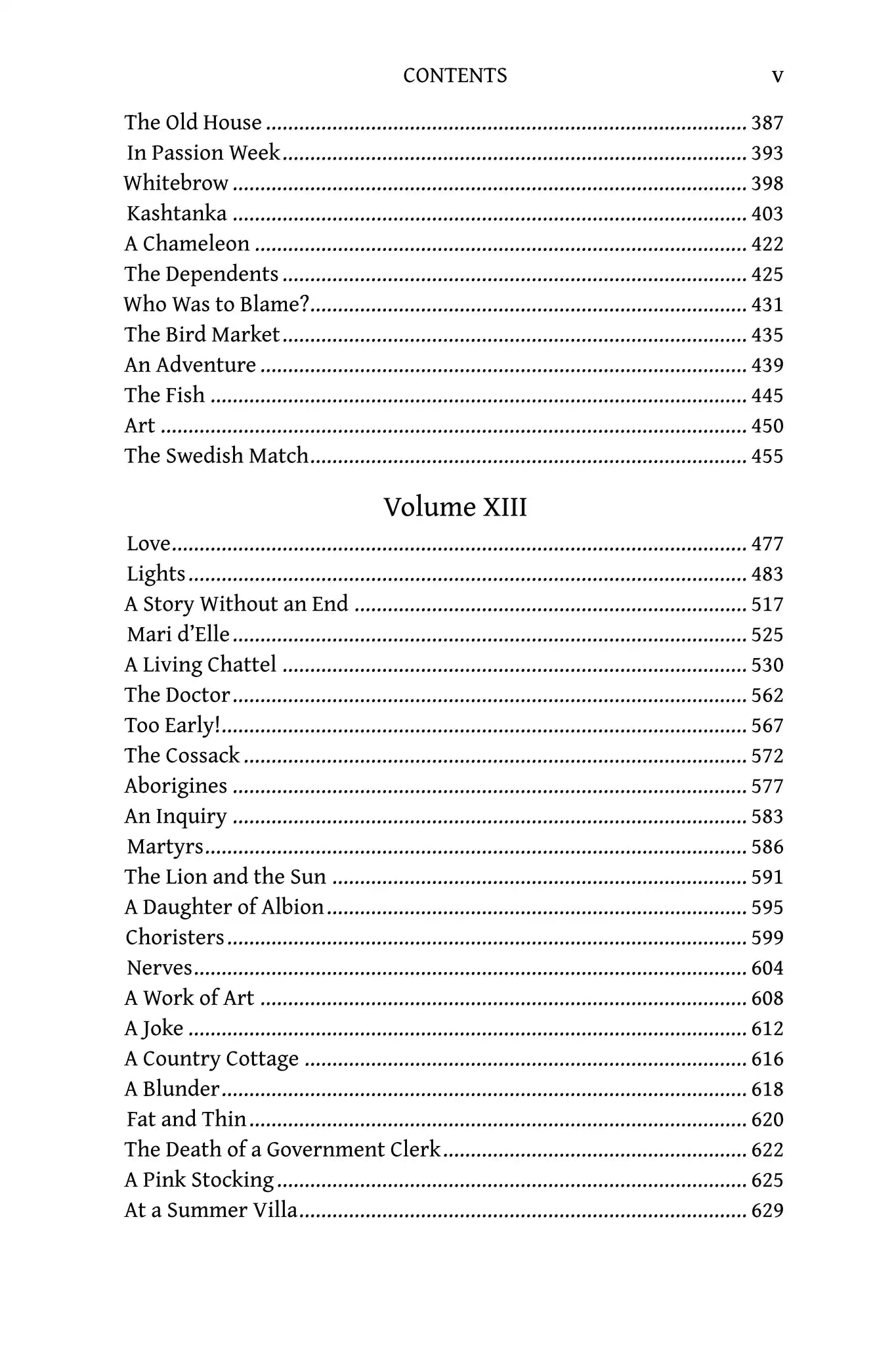 The Tales of Chekhov - X, XI, XII, XIII