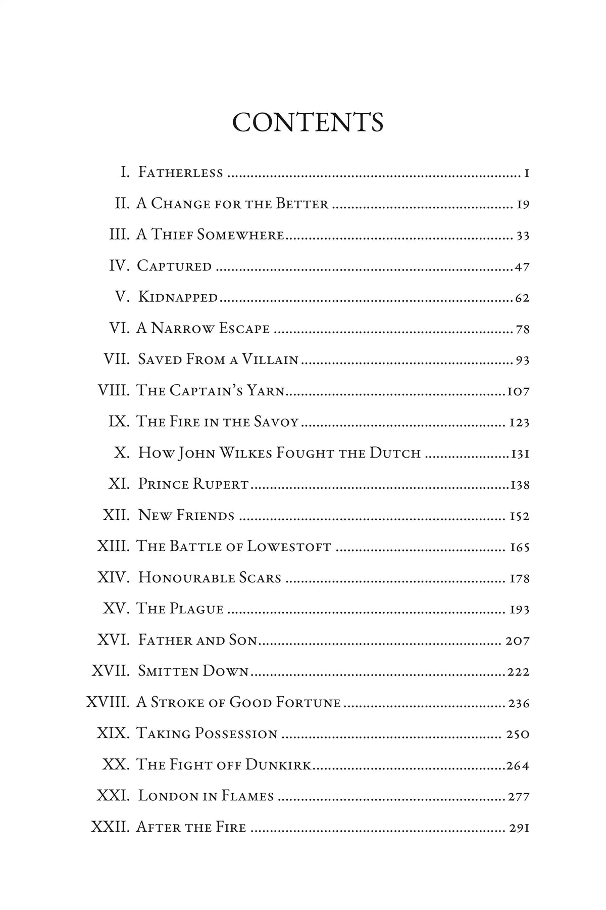 When London Burned — Contents