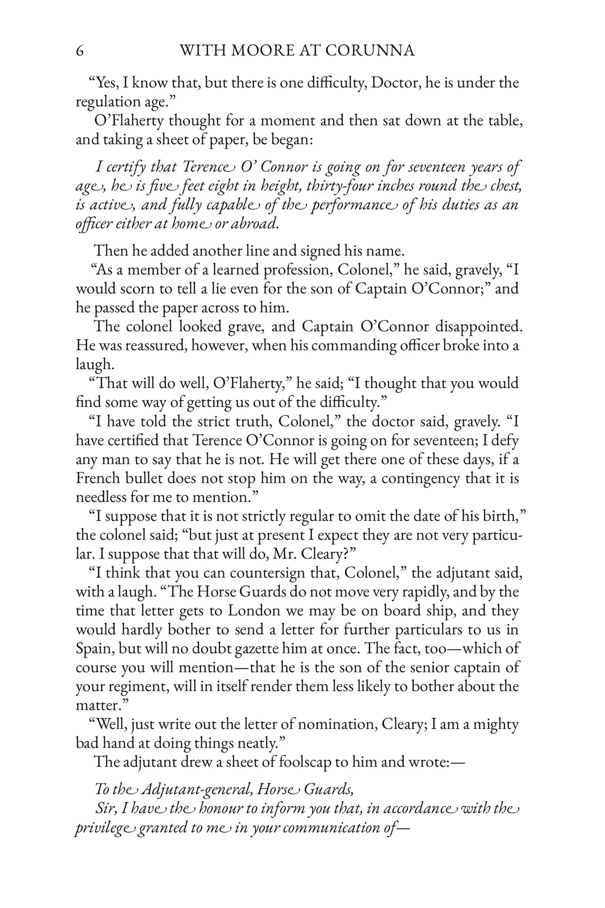 With Moore at Corunna — Story Page 6