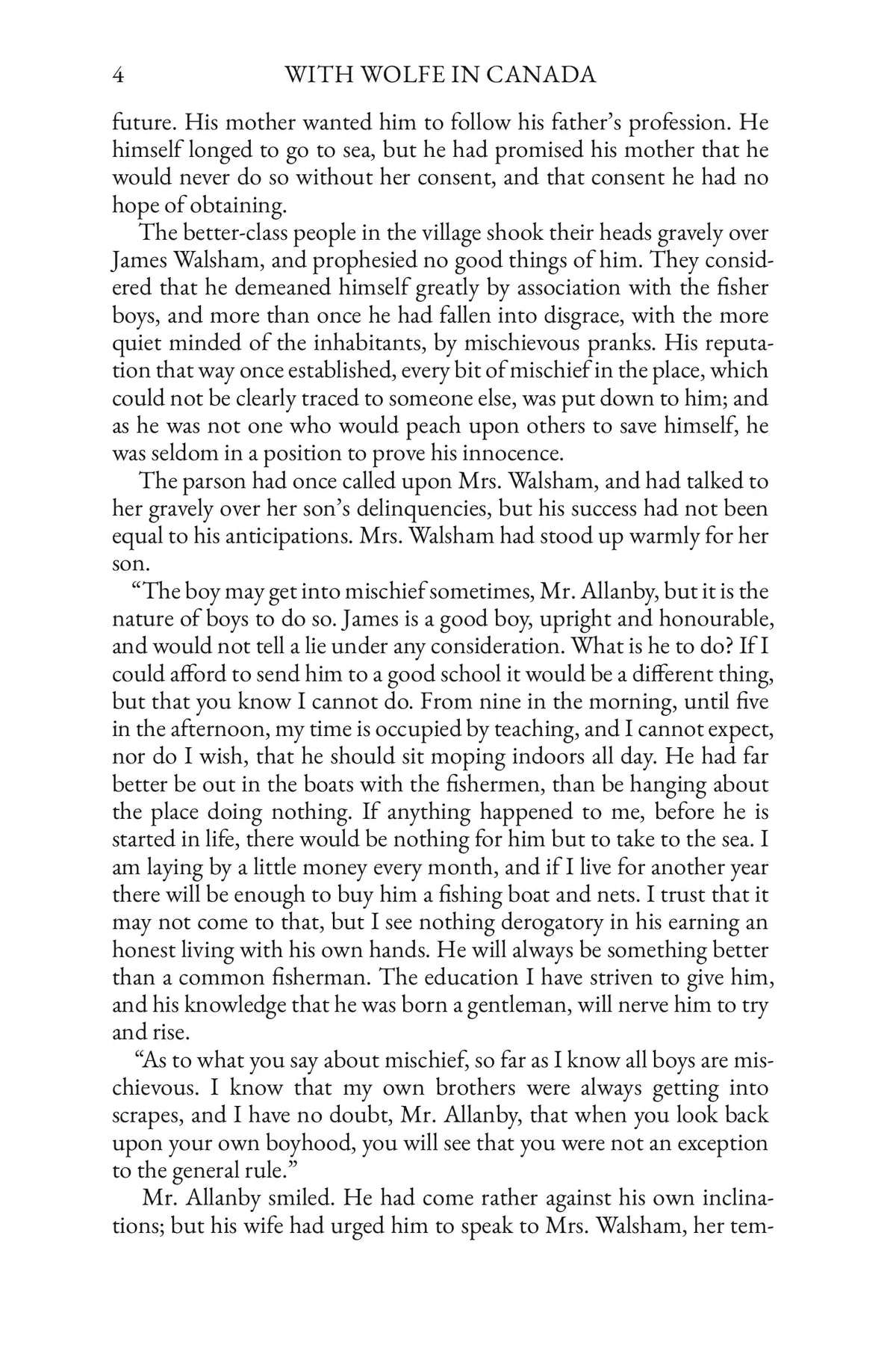 With Wolfe in Canada — Story Page 4