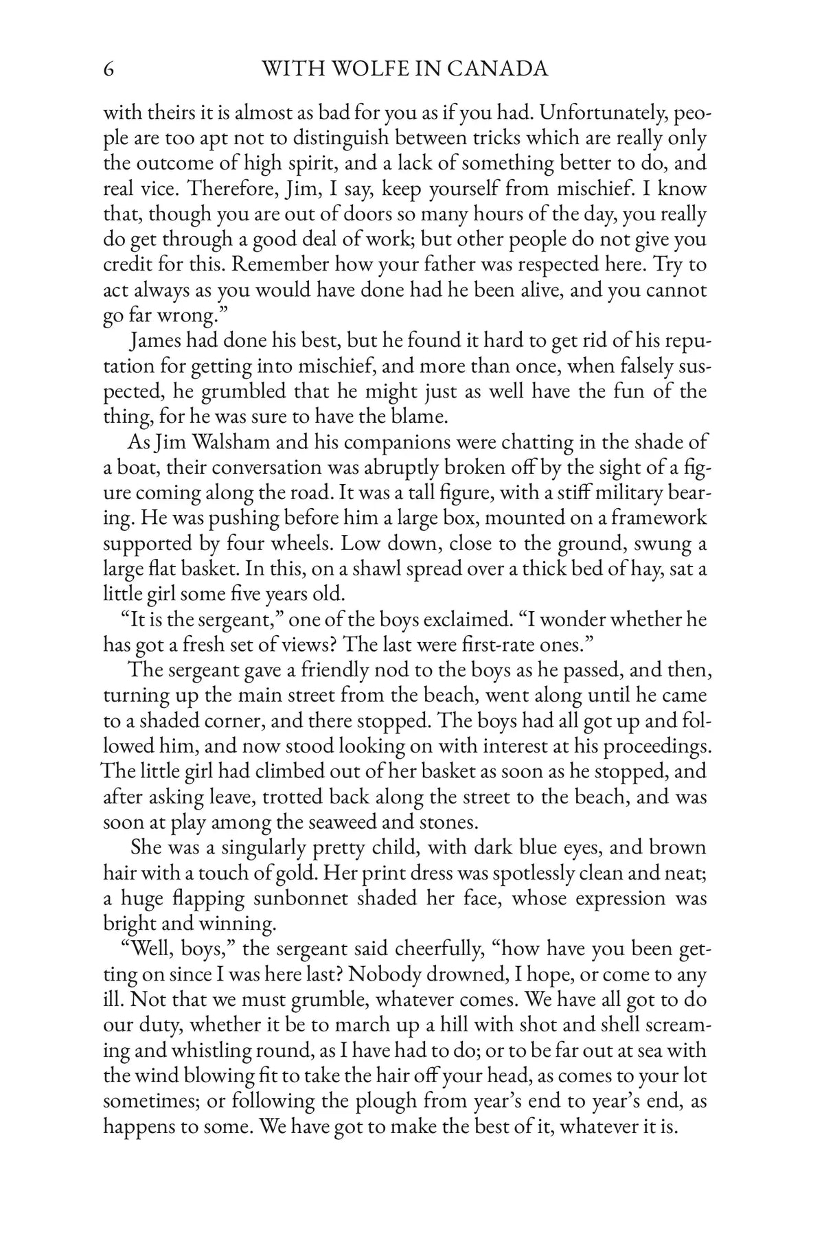 With Wolfe in Canada — Story Page 6