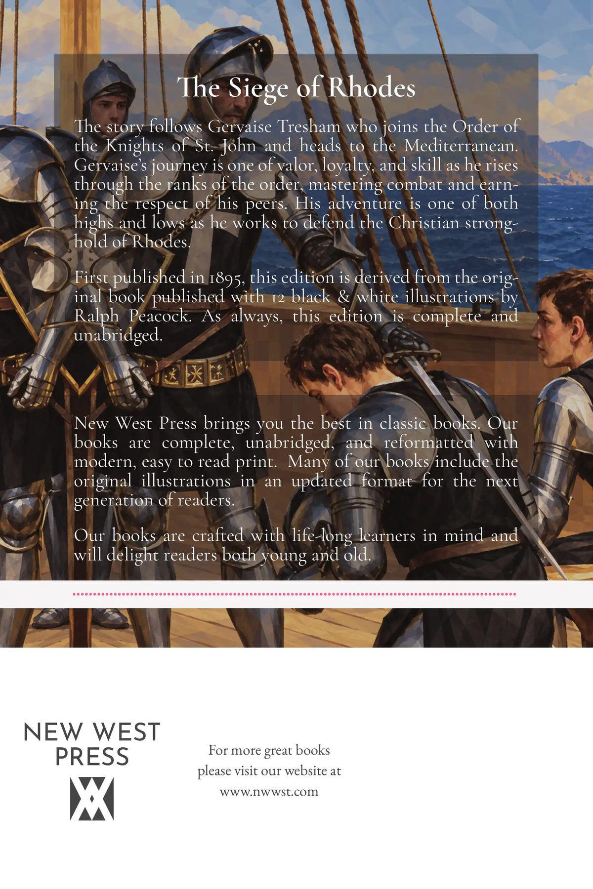 A Knight of the White Cross by G. A. Henty — back cover