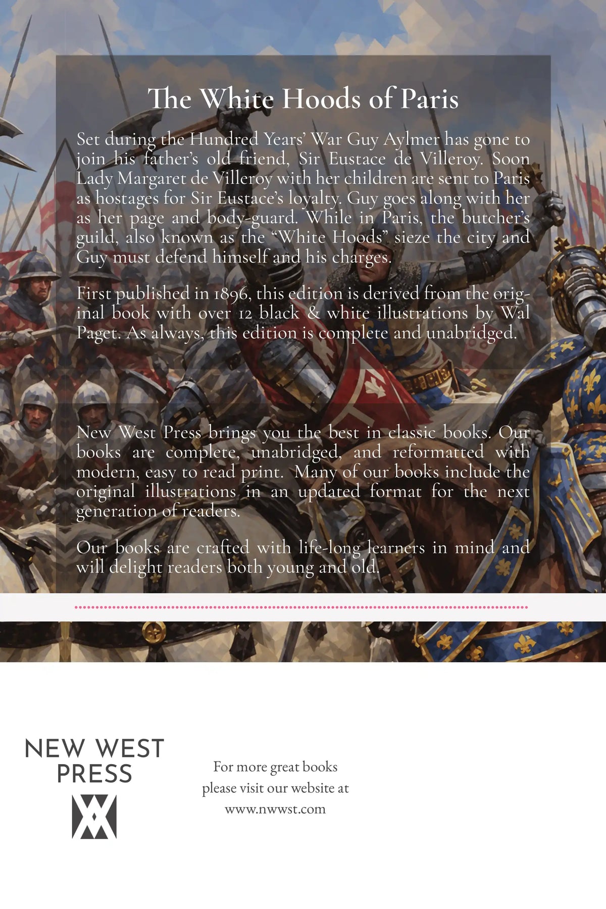 At Agincourt by G. A. Henty — back cover