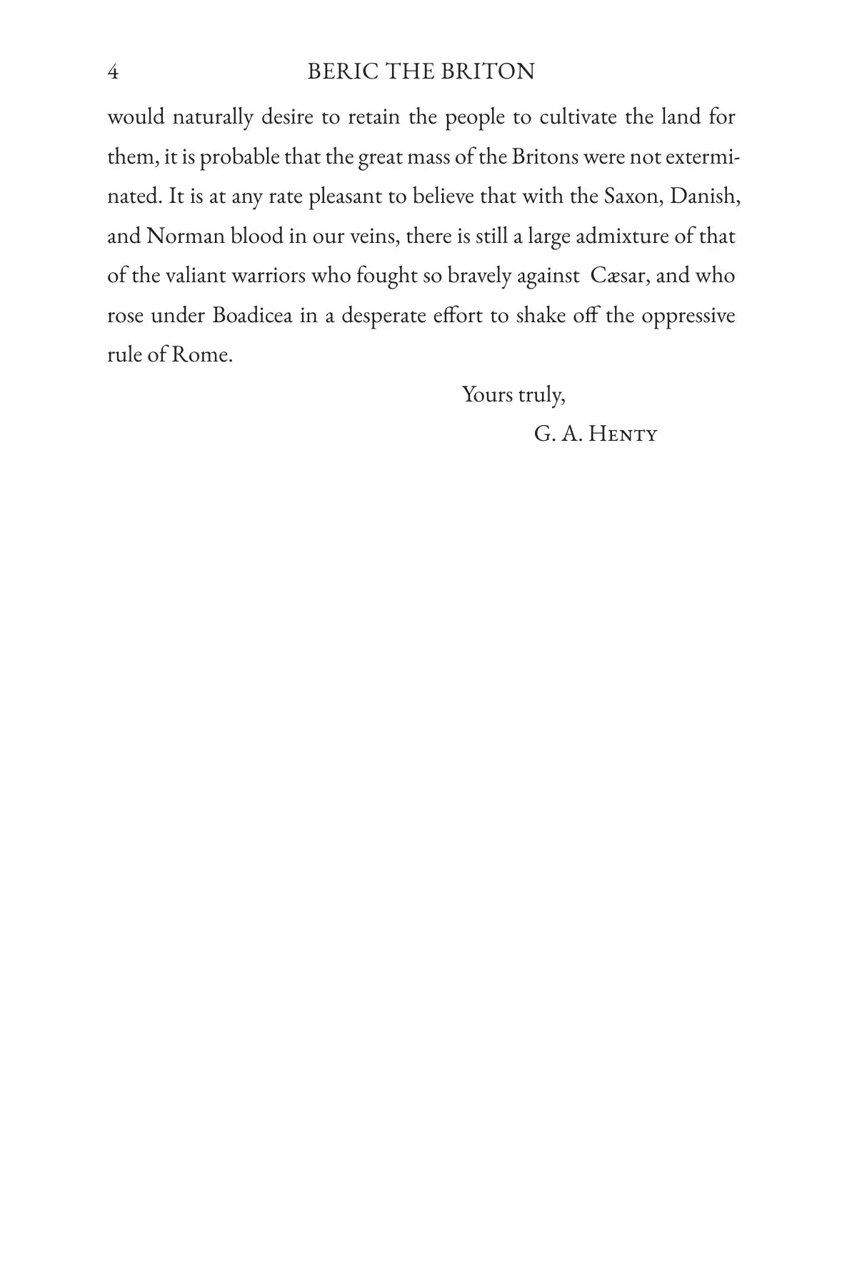 Beric the Briton — preface 2
