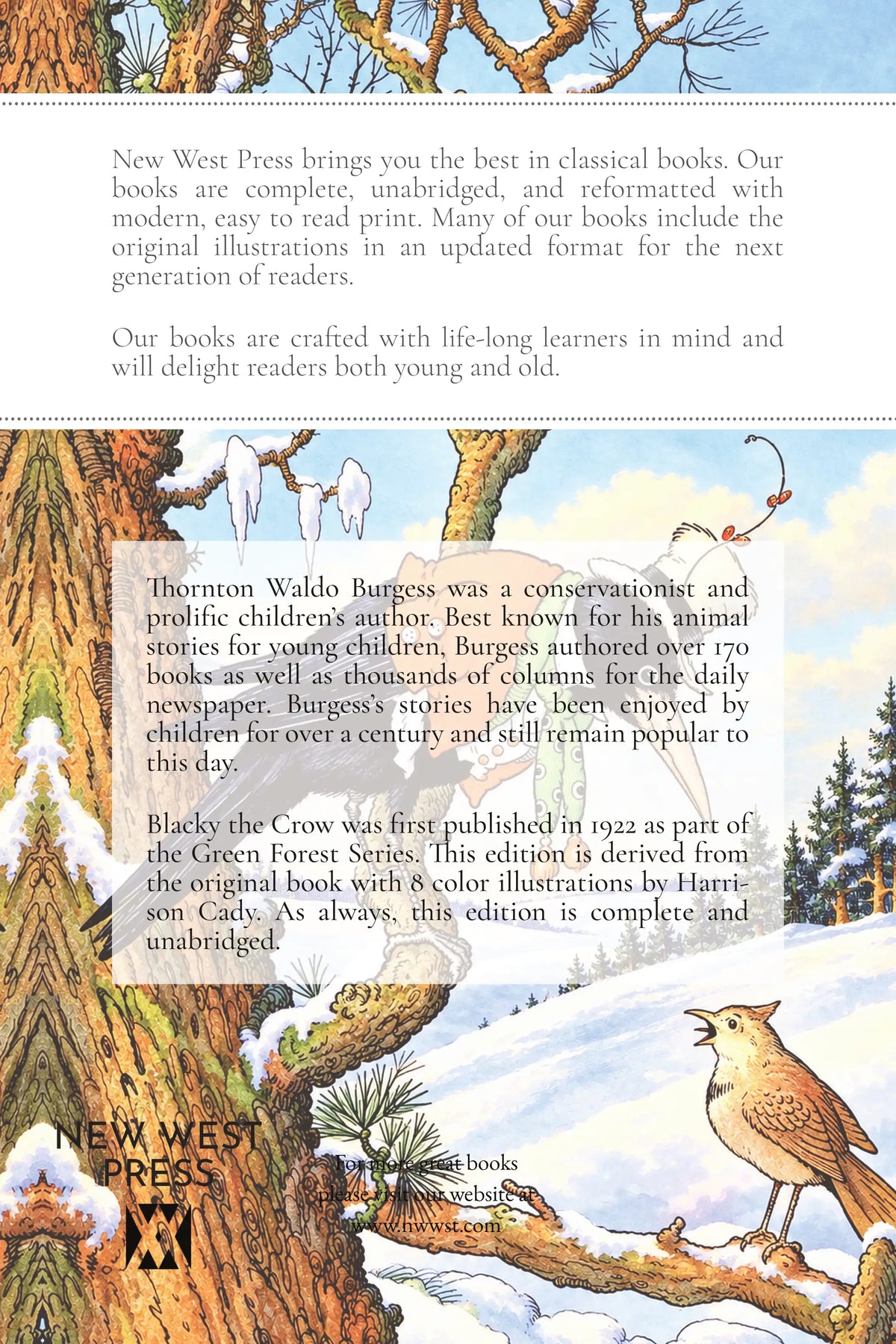 Blacky the Crow — back cover