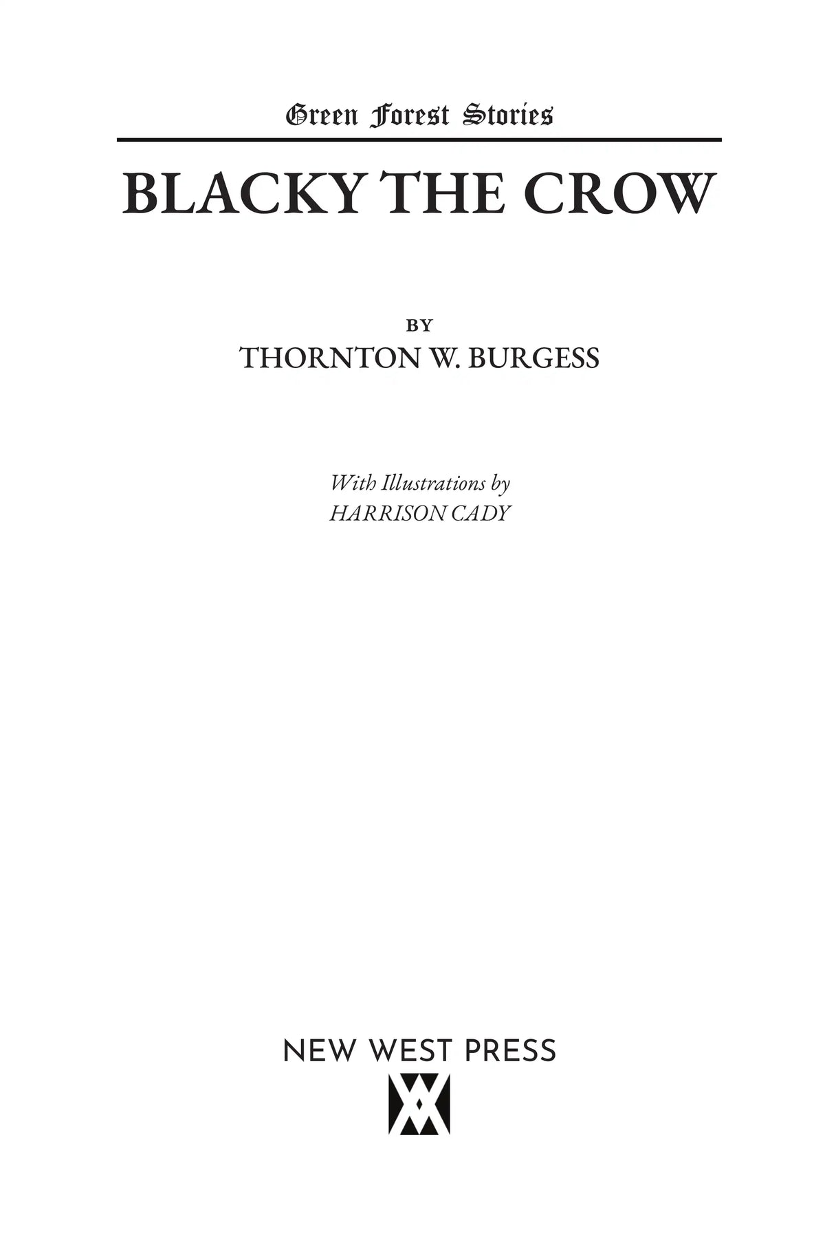 Blacky the Crow — title page