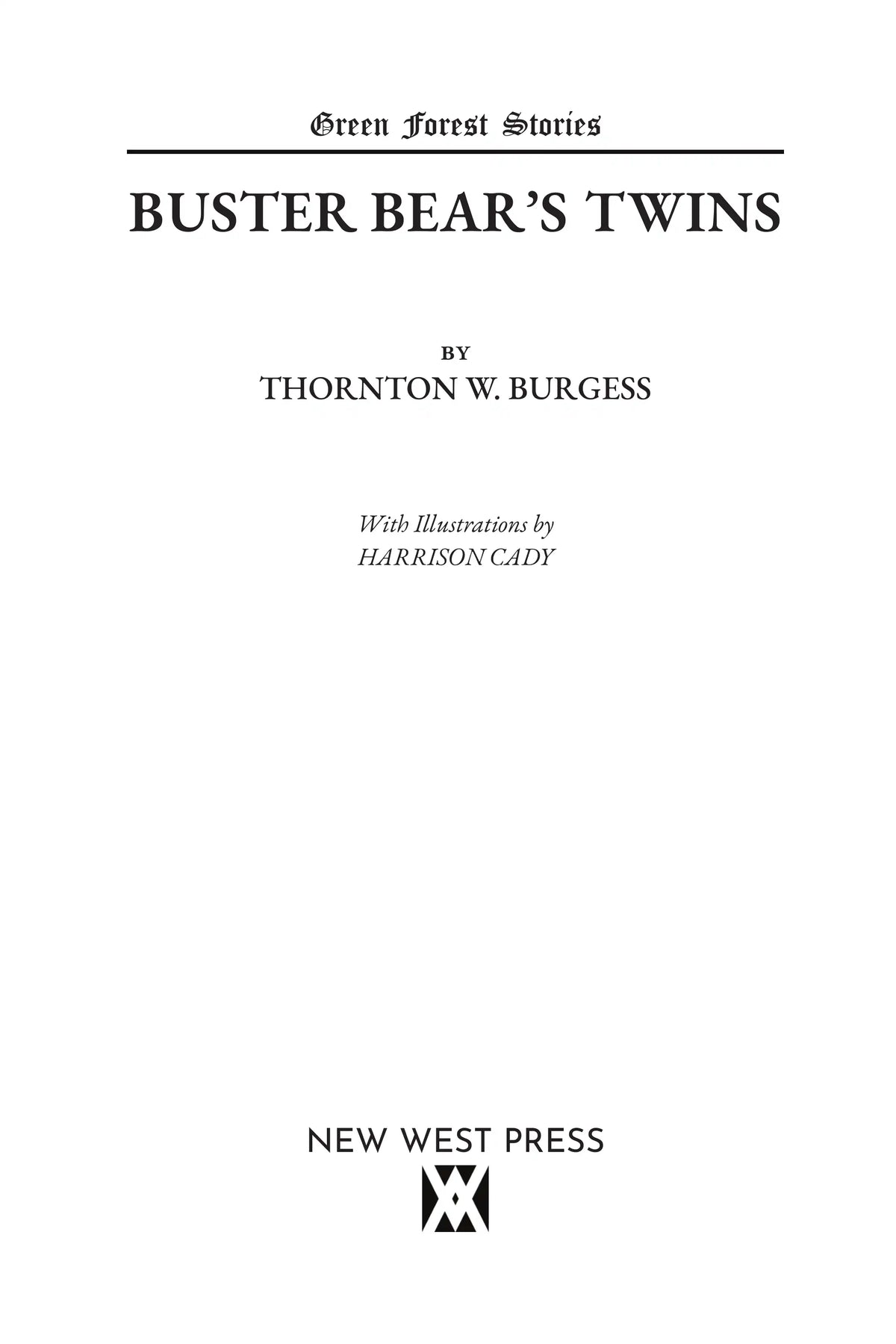 Buster Bear’s Twins — title page