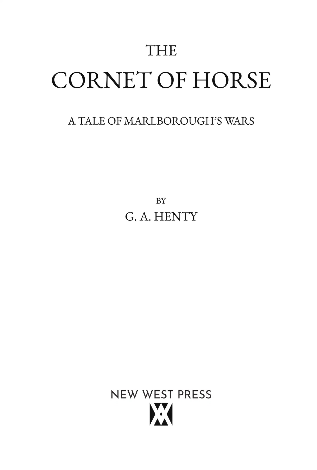 The Cornet of Horse — full title page