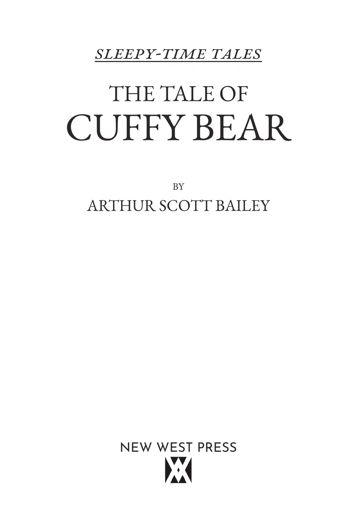The Tale of Cuffy Bear — title page