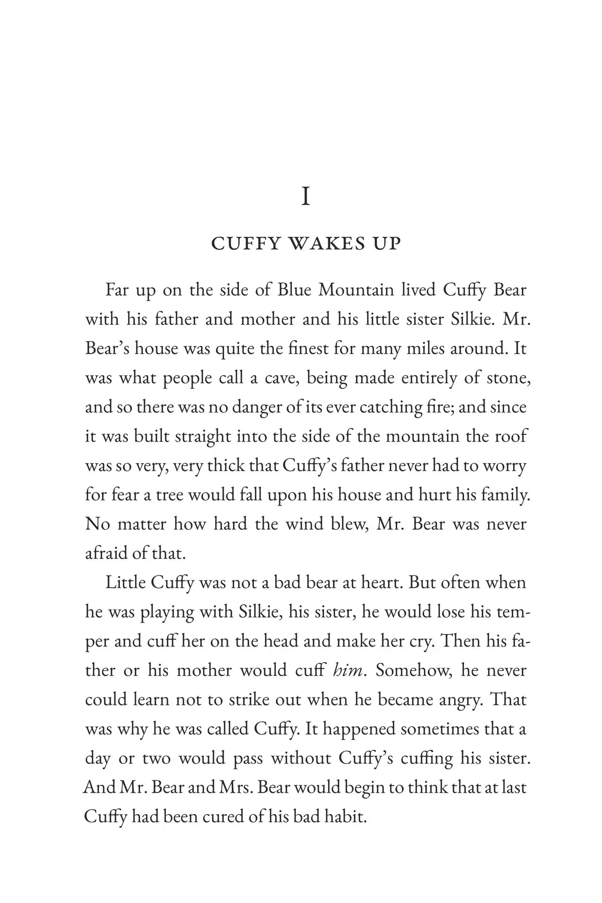The Tale of Cuffy Bear — story page 1